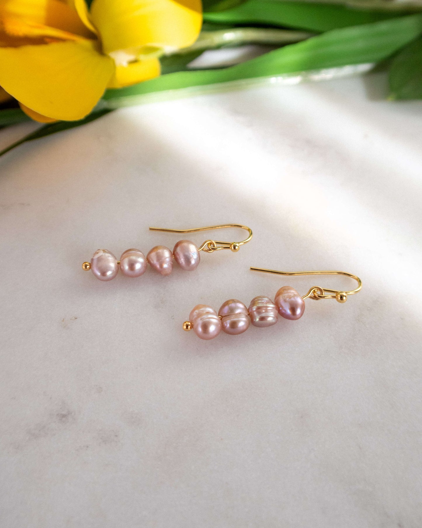 Cercei din perle naturale cu tortita Love and Stars Jewels