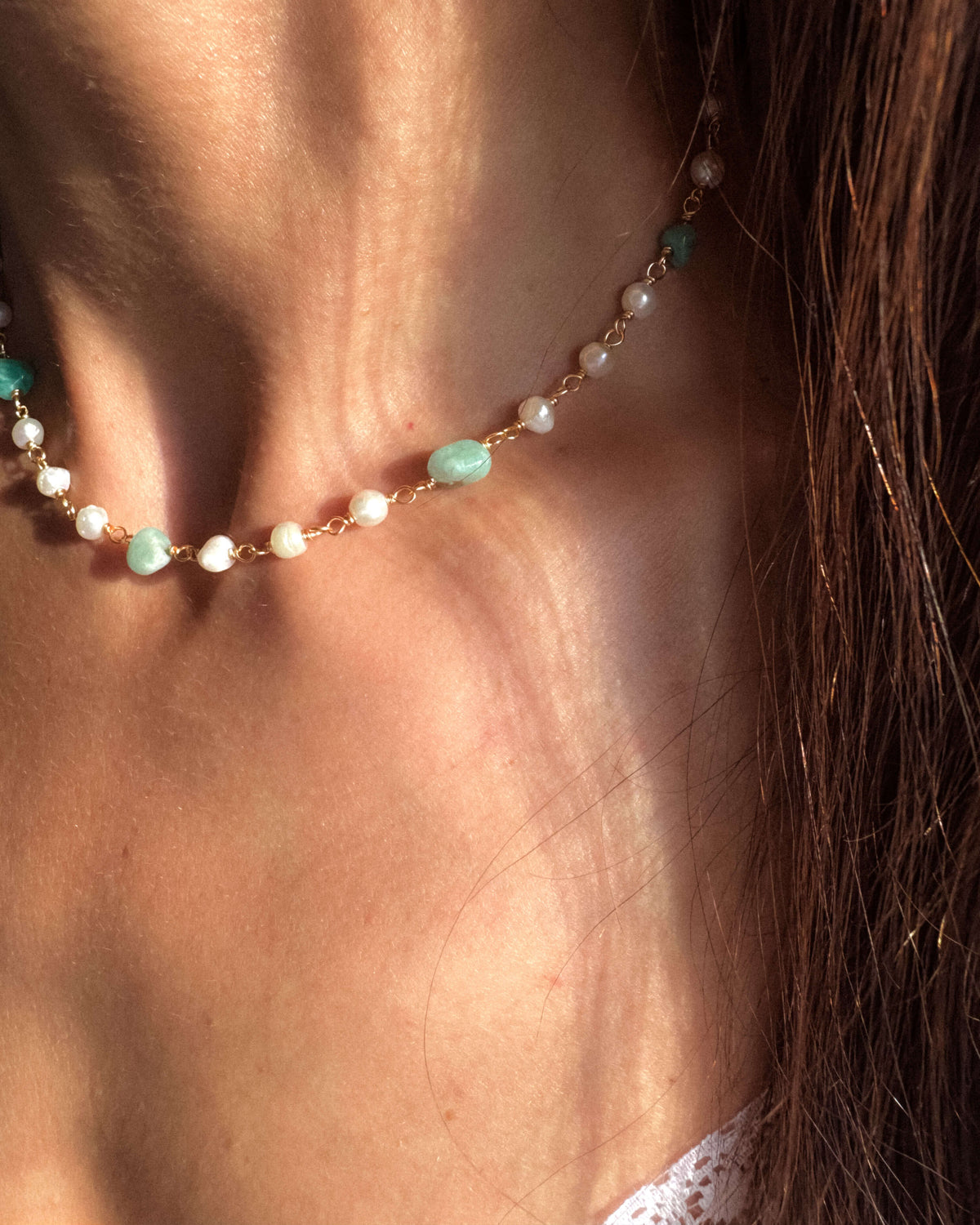lant amazonit si perle naturale love and stars jewels