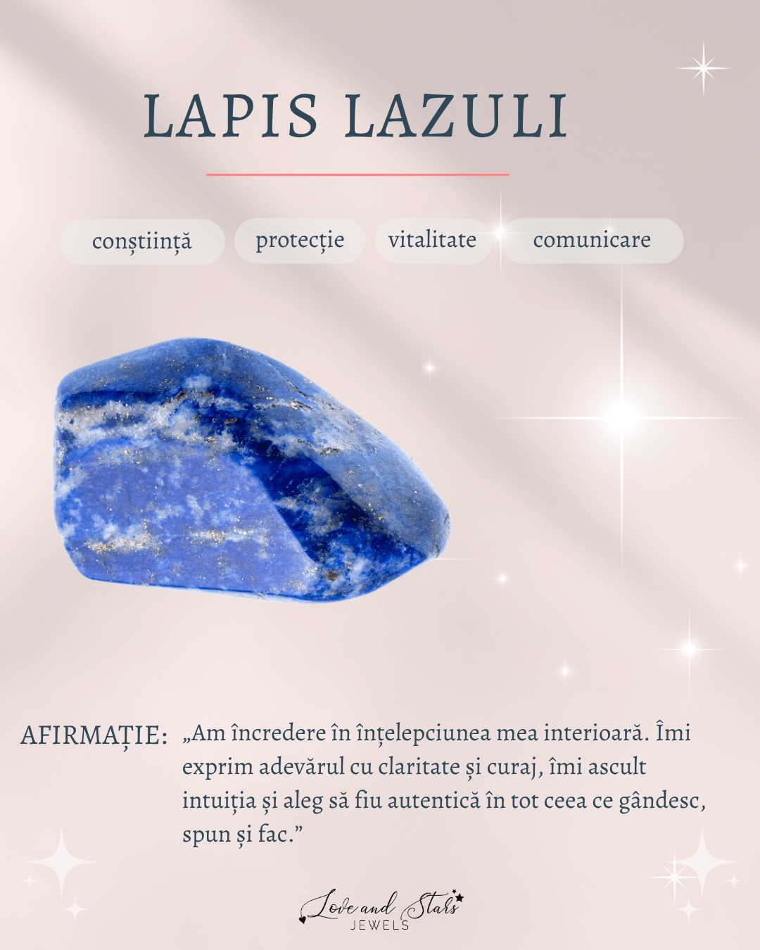 Proprietati lapis lazuli Love and Stars Jewels