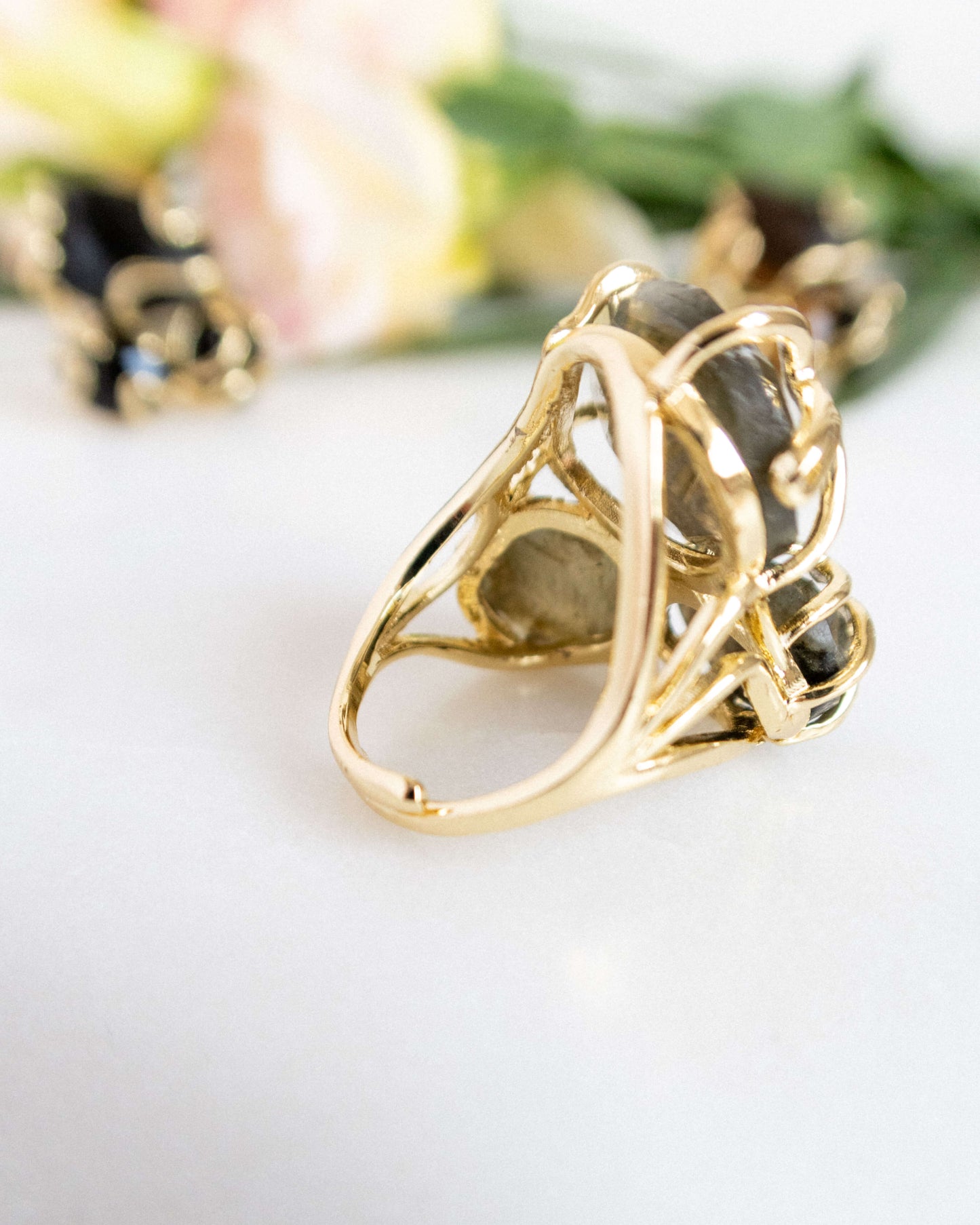 Inel reglabil labradorit toamna 2023 Love and Stars Jewels