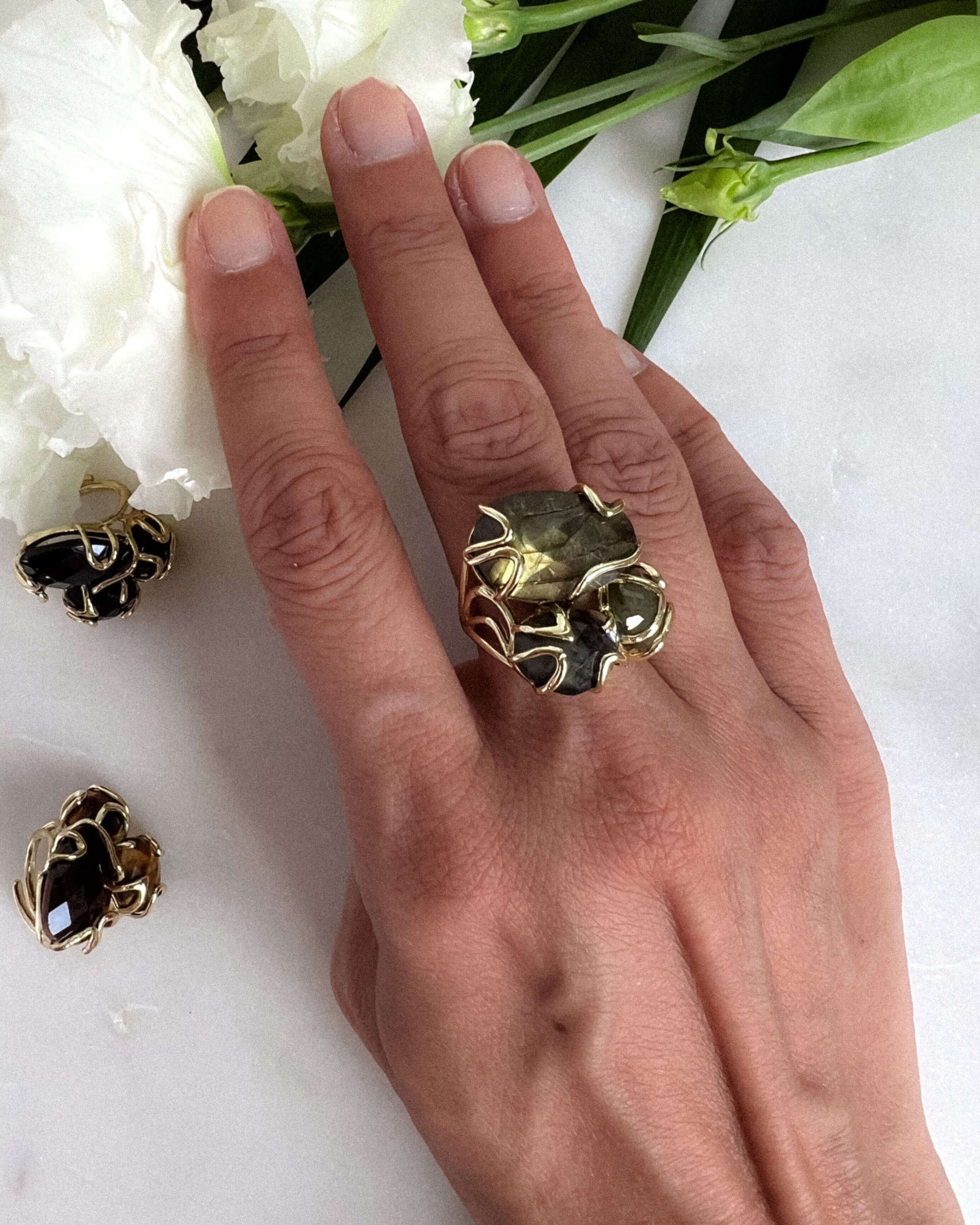 Inel reglabil labradorit toamna 2023 Love and Stars Jewels