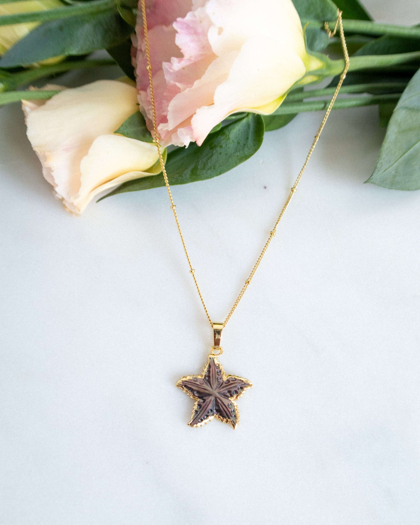 Colier stea sidef de scoica toamna 2023 love and stars jewels