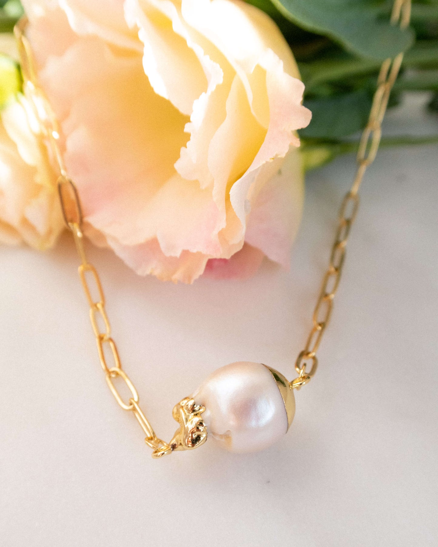 Colier de zi cu zi cu perla baroc Love and Stars Jewels