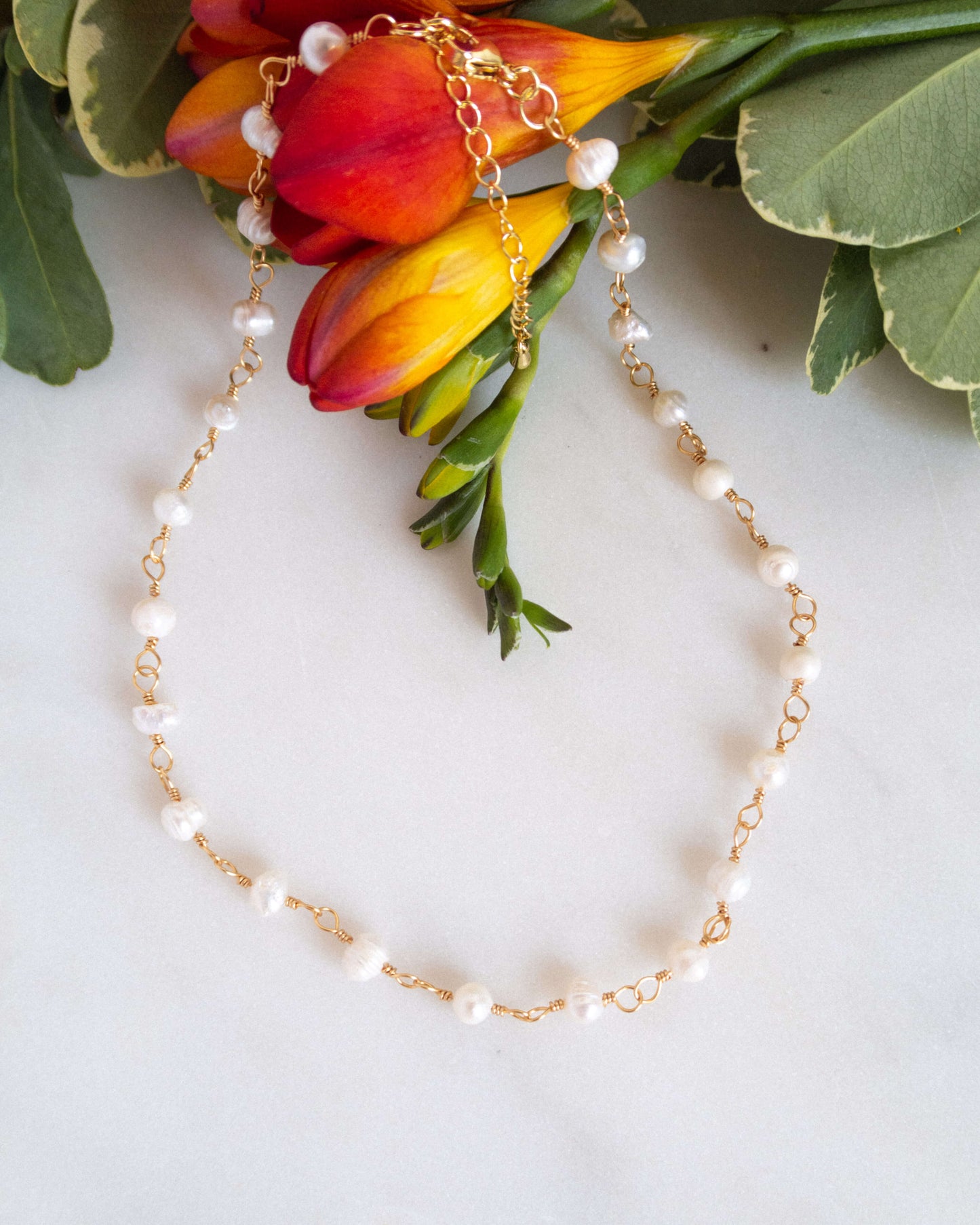 Colier perle naturale cadou pentru sotie Love and Stars Jewels