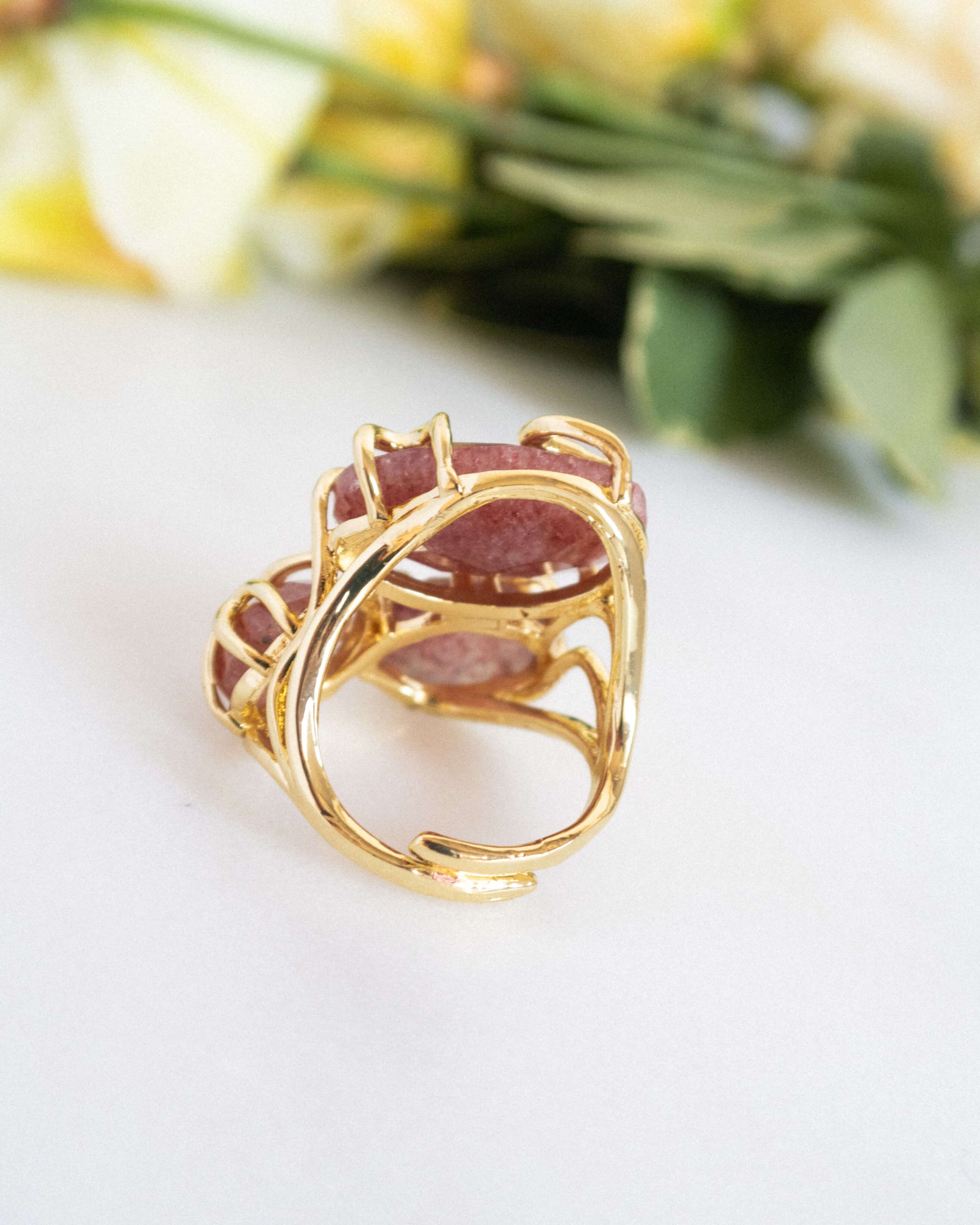 Inel reglabil cu cuarț Love and Stars Jewels