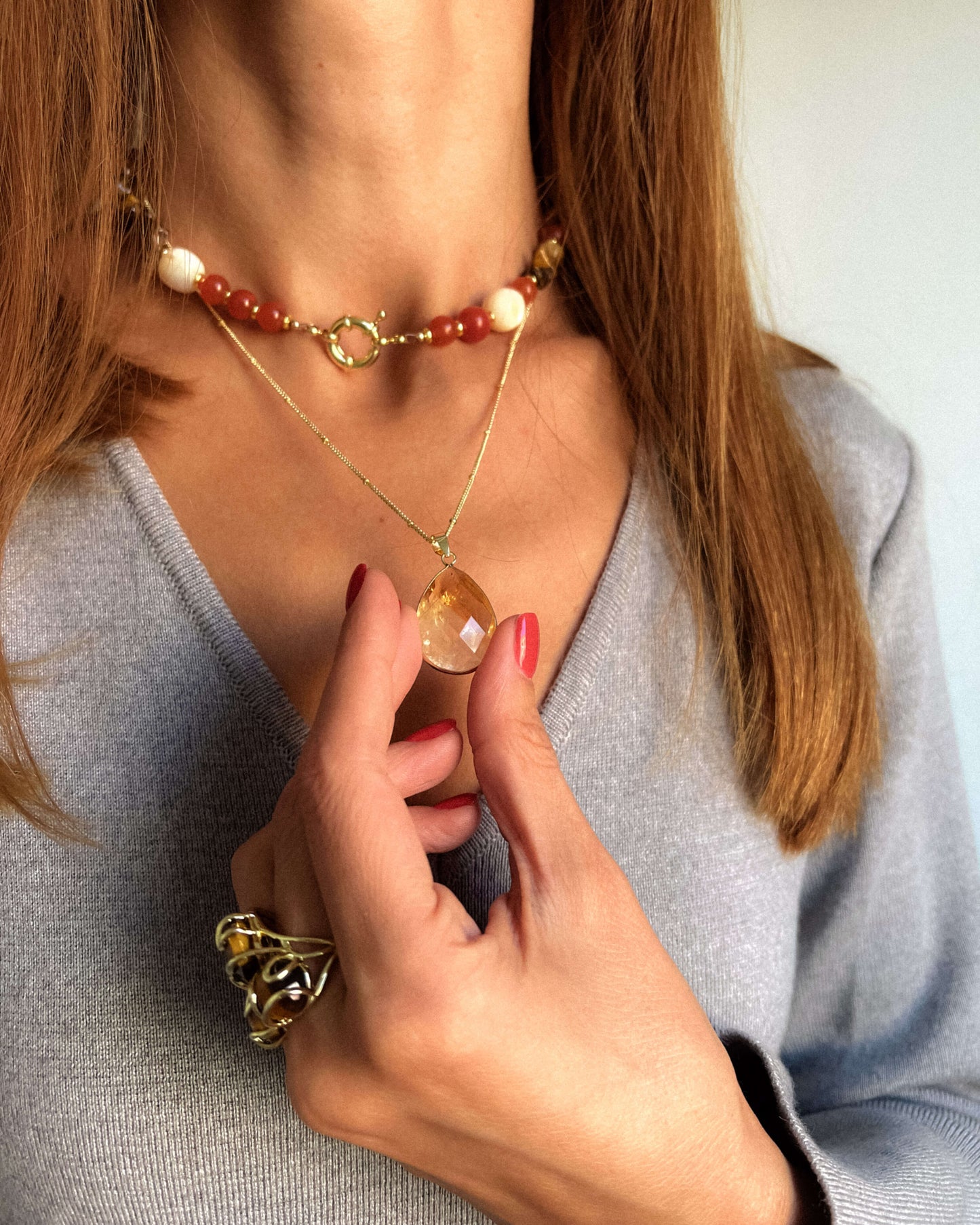 Colier citrin RACHELE