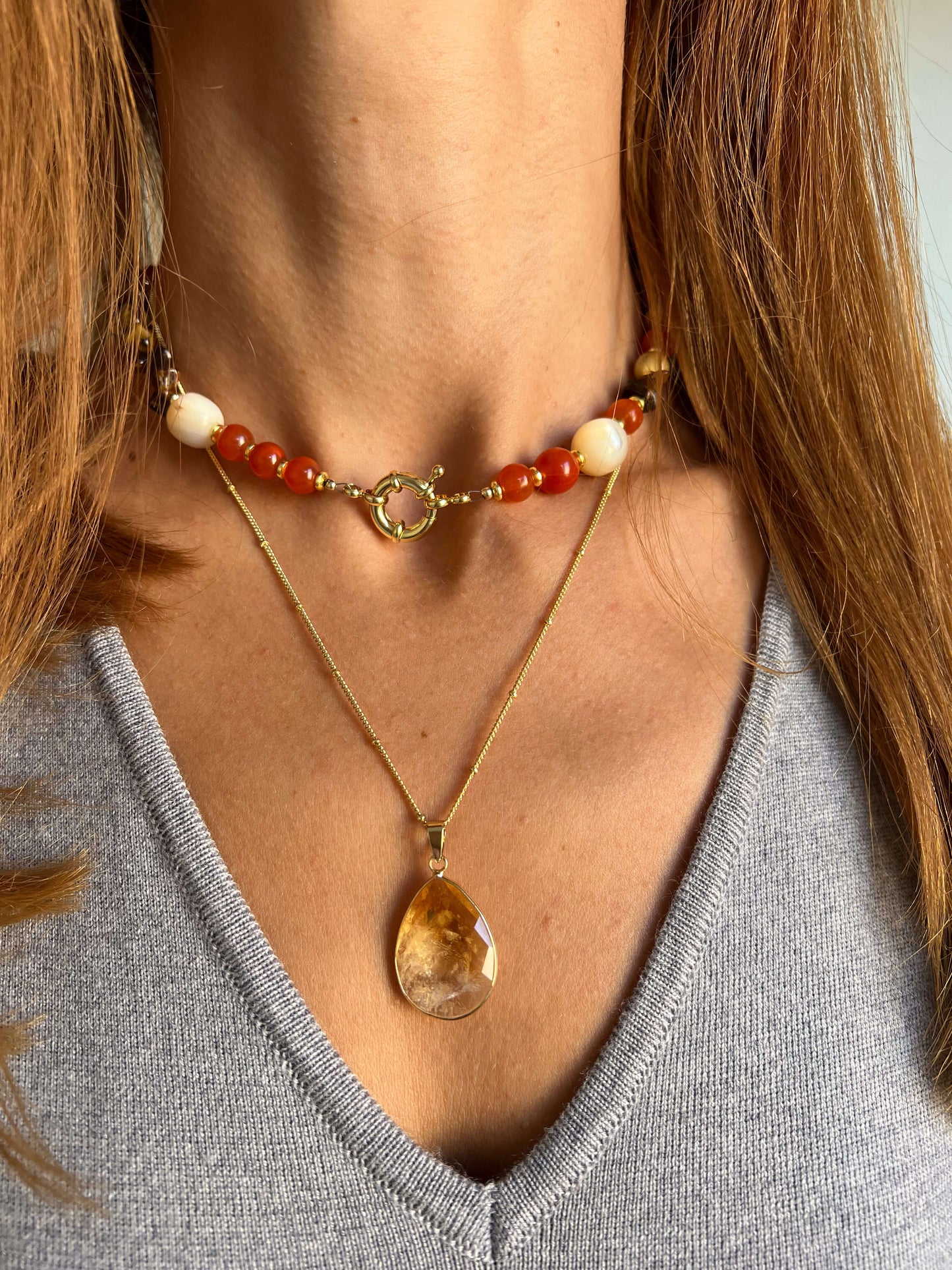 Colier citrin RACHELE