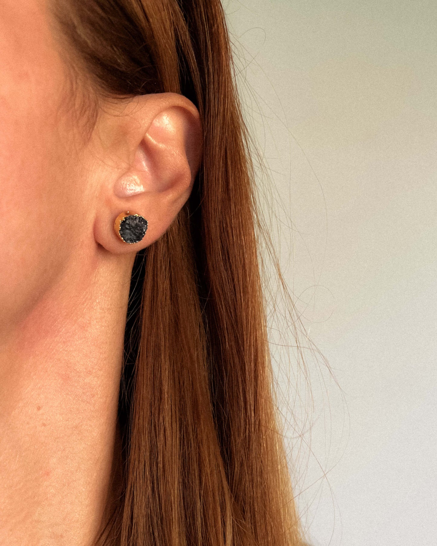 Cercei de zi cu zi Cercei mici Cercei negri Love and Stars Jewels