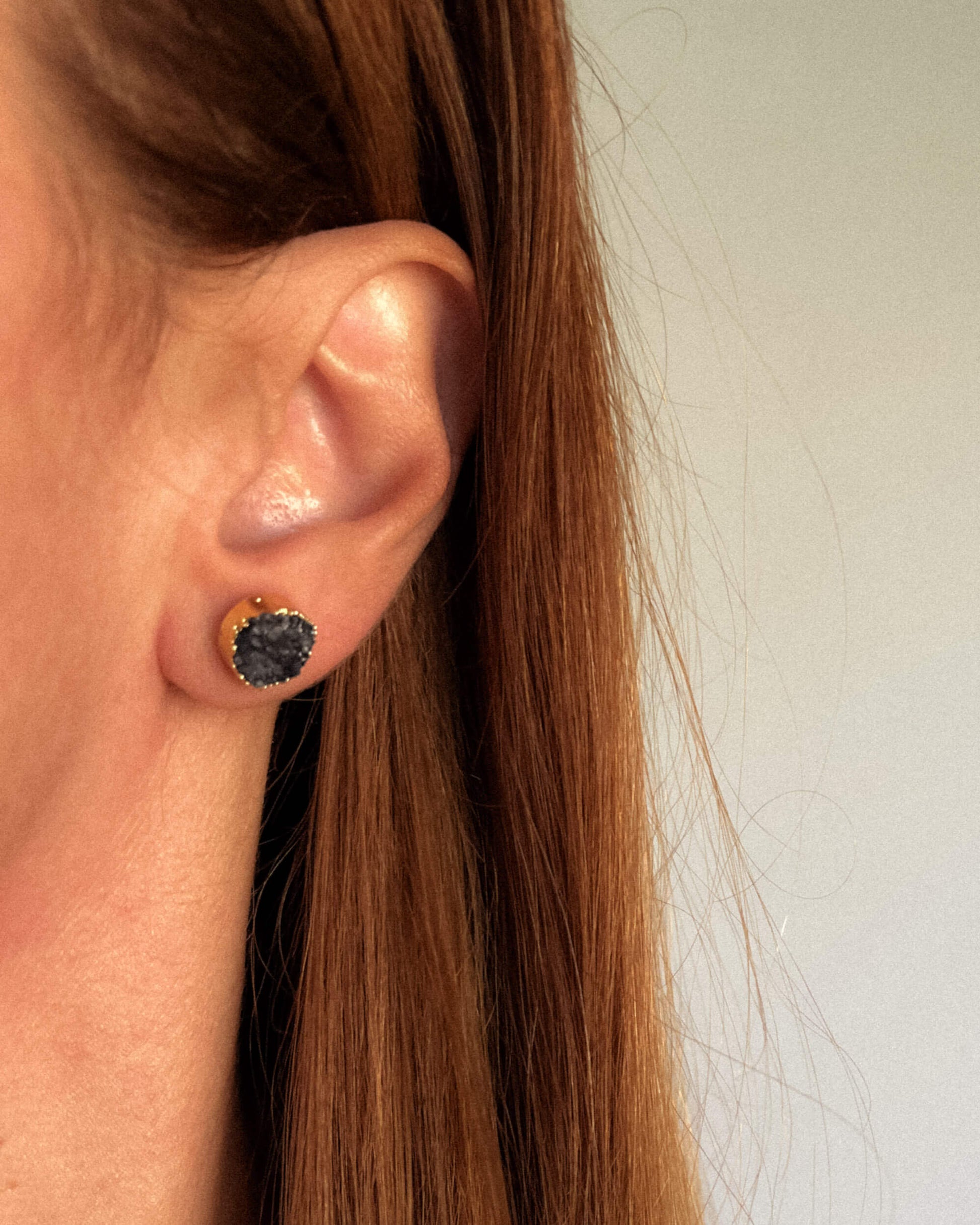 Cercei de zi cu zi Cercei mici Cercei negri Love and Stars Jewels
