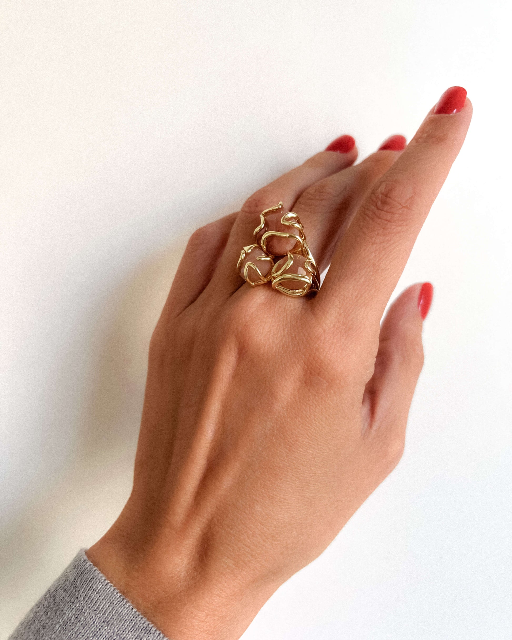 Inel reglabil piatra soarelui Love and Stars Jewels