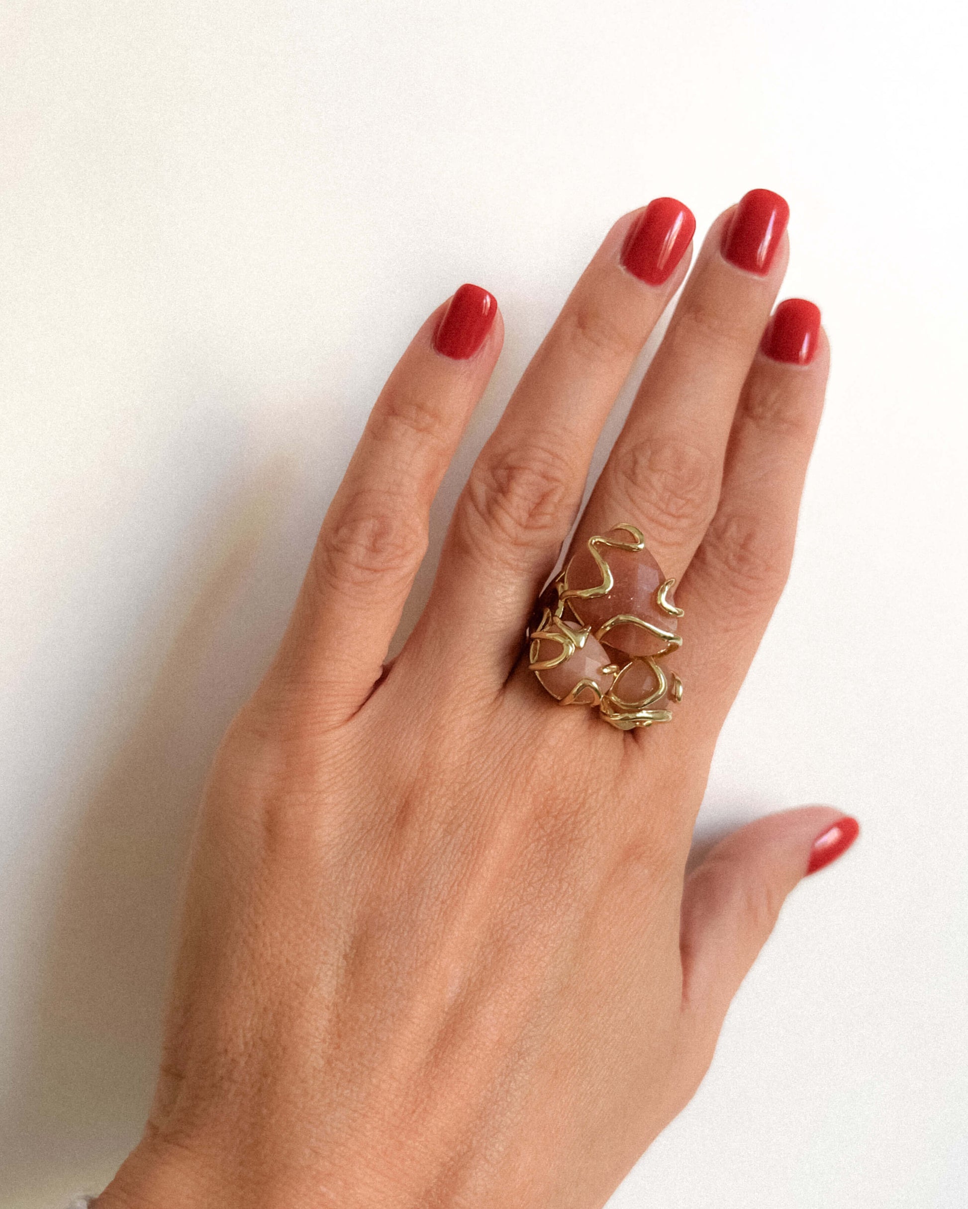 Inel reglabil piatra soarelui Love and Stars Jewels