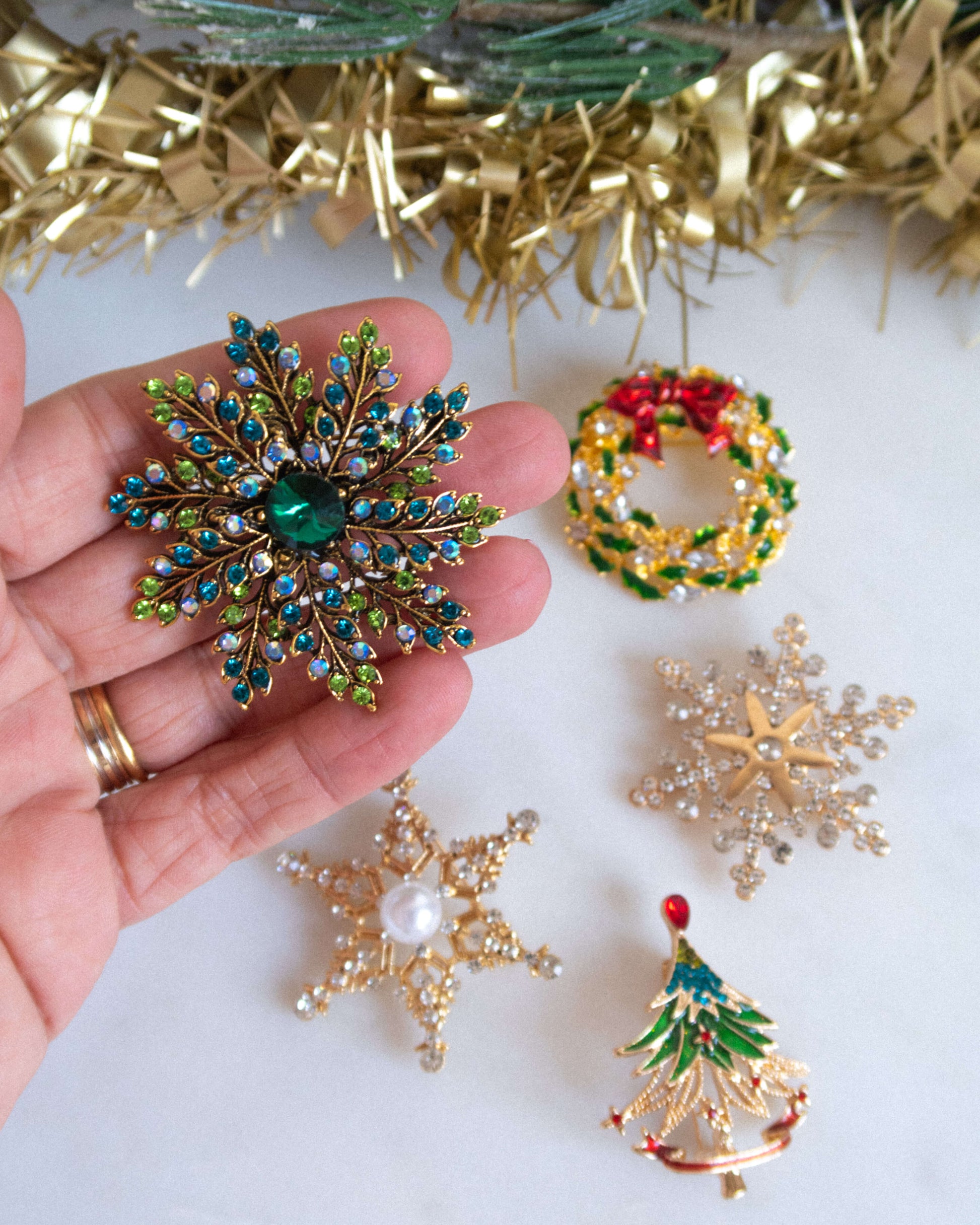 brosa cadou pentru craciun love and stars jewels