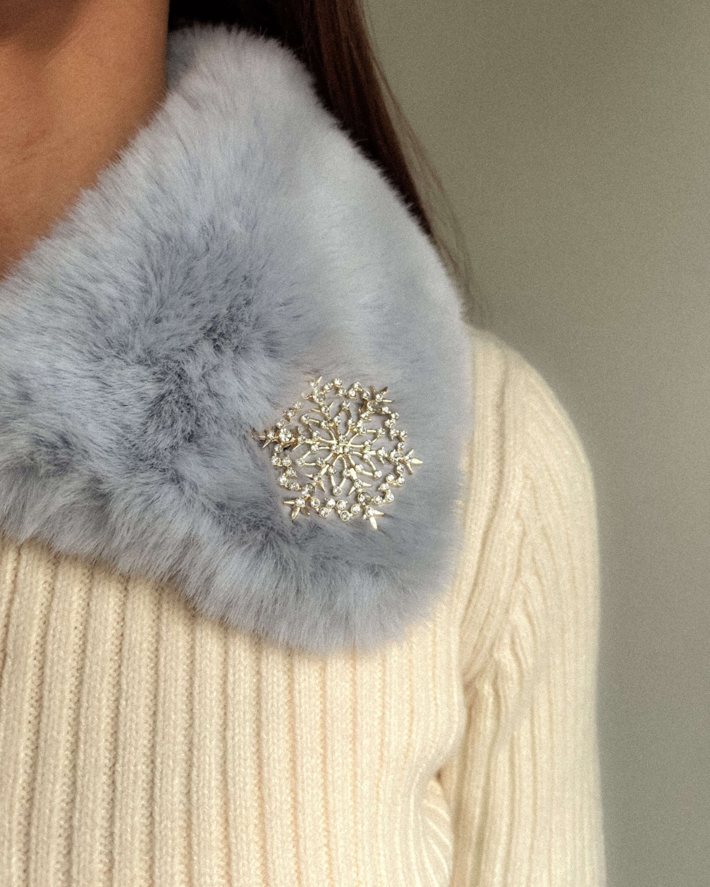 brosa fulg de zapada cadou de craciun love and stars jewels