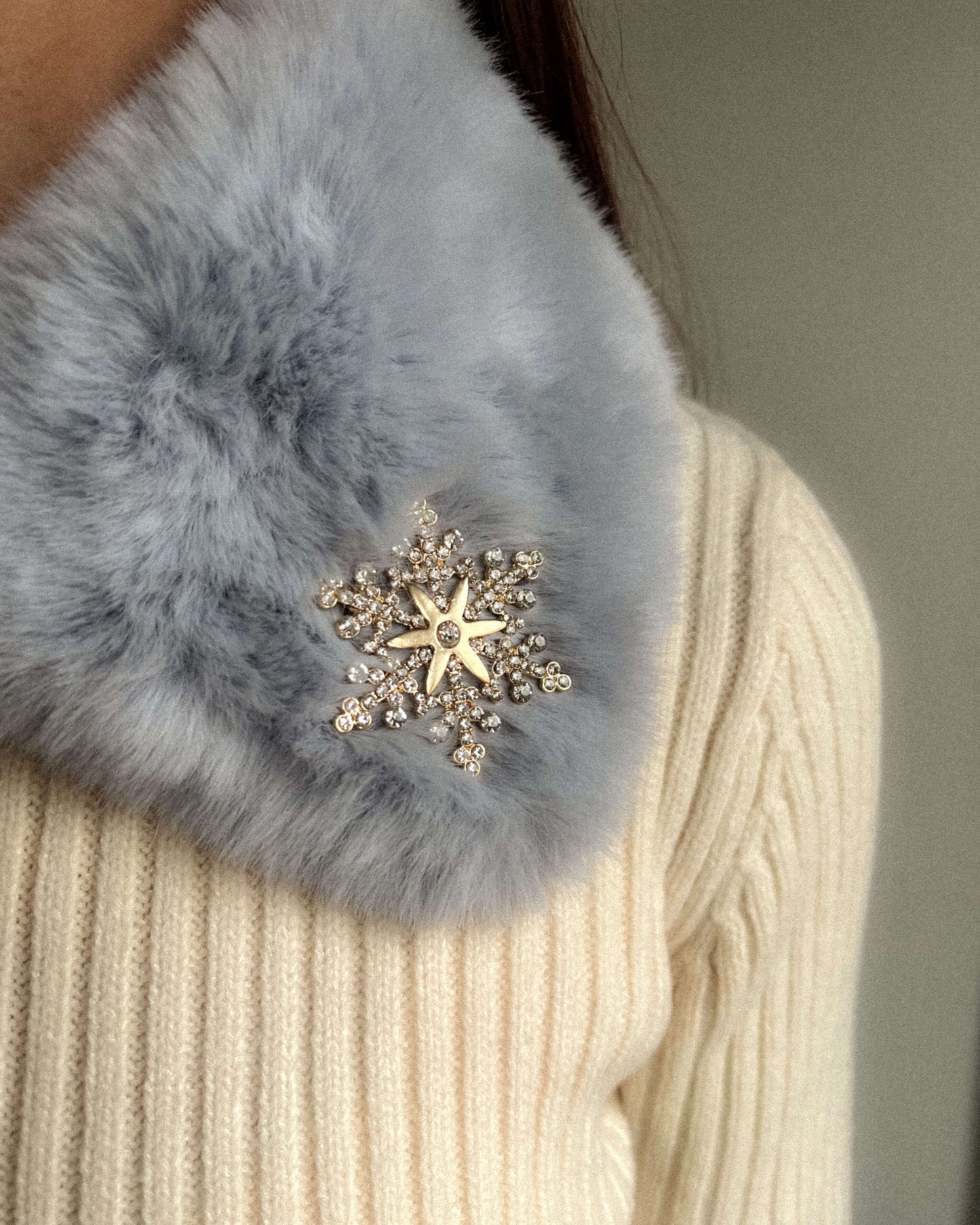 brosa fulg de zapada cadou de craciun love and stars jewels