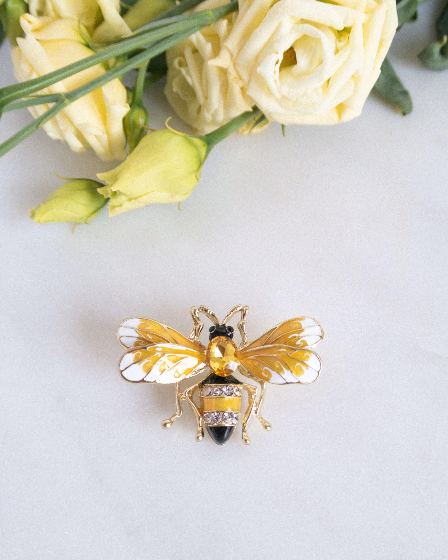 Brosa albina cadou martisor Love and stars Jewels