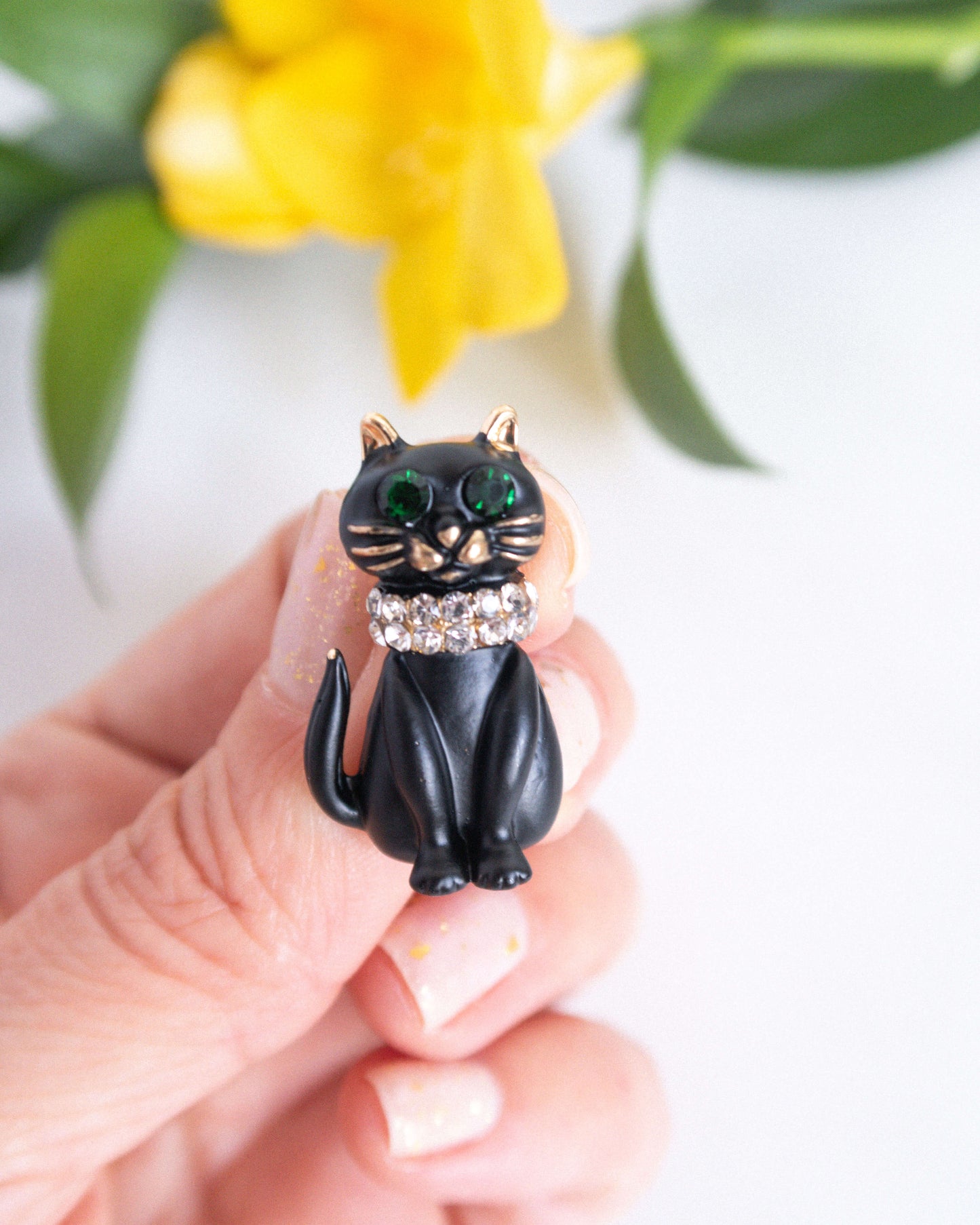 Brosa pisica cadou martisor Love and stars Jewels