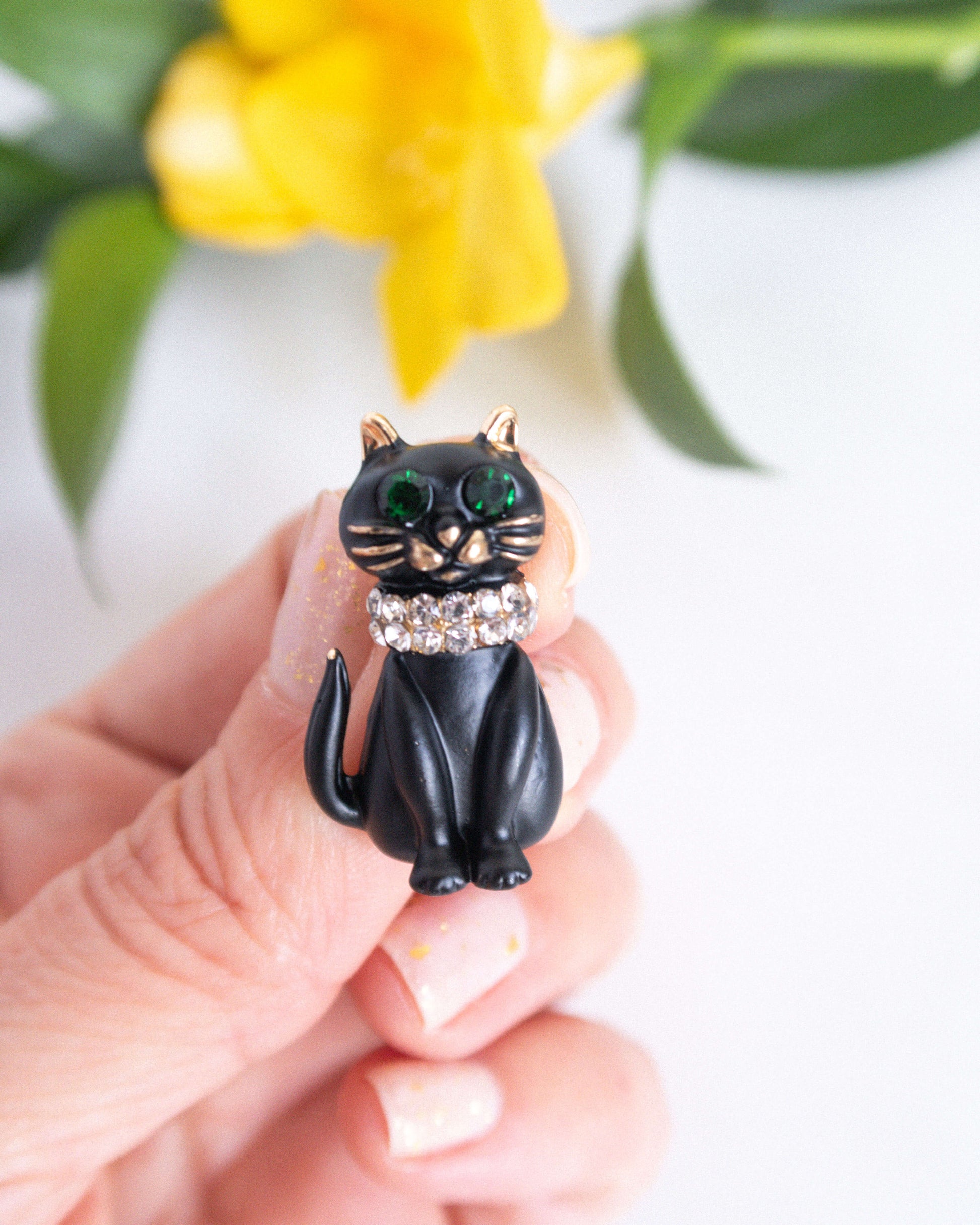 Brosa pisica cadou martisor Love and stars Jewels