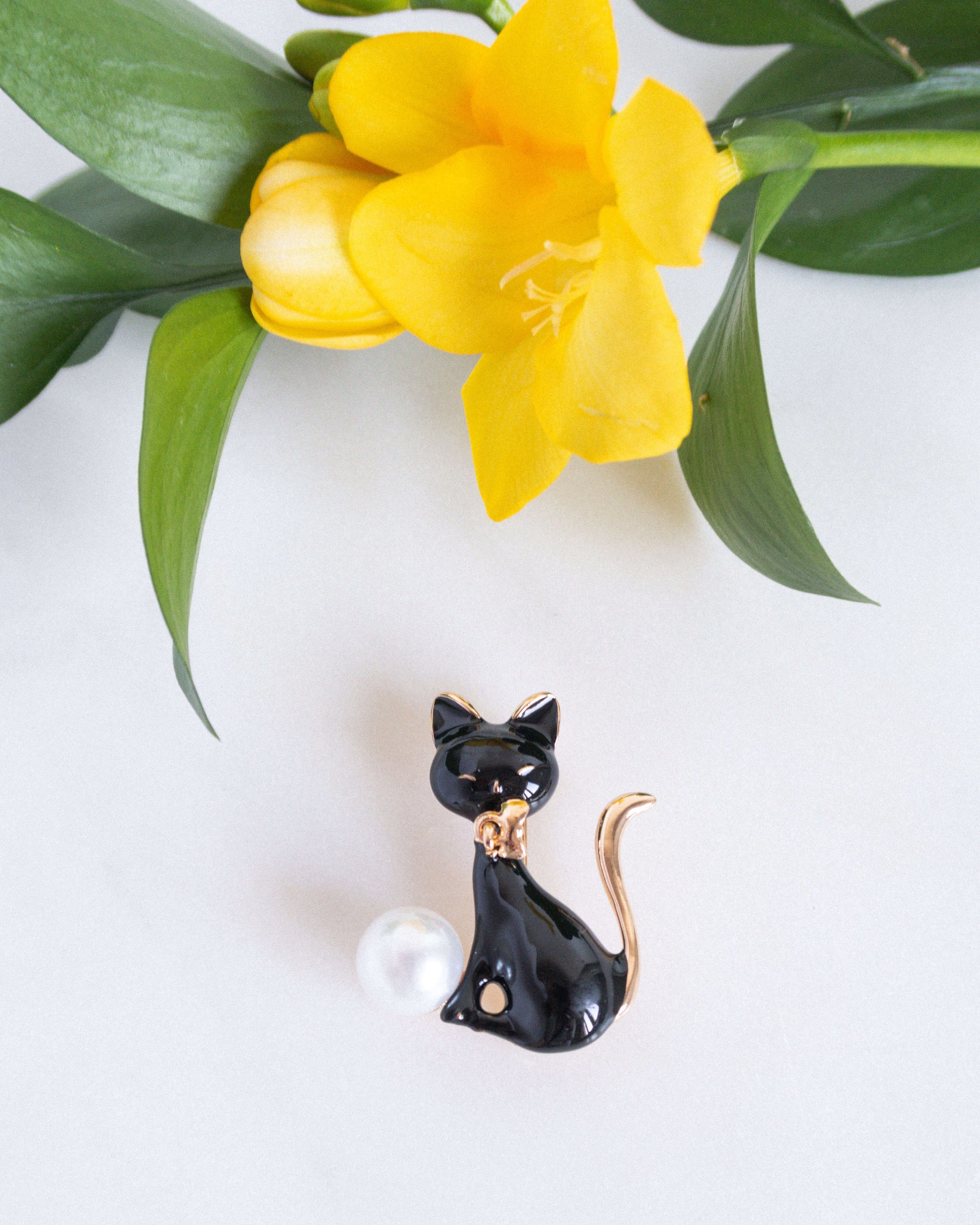 Brosa pisica cadou martisor Love and stars Jewels