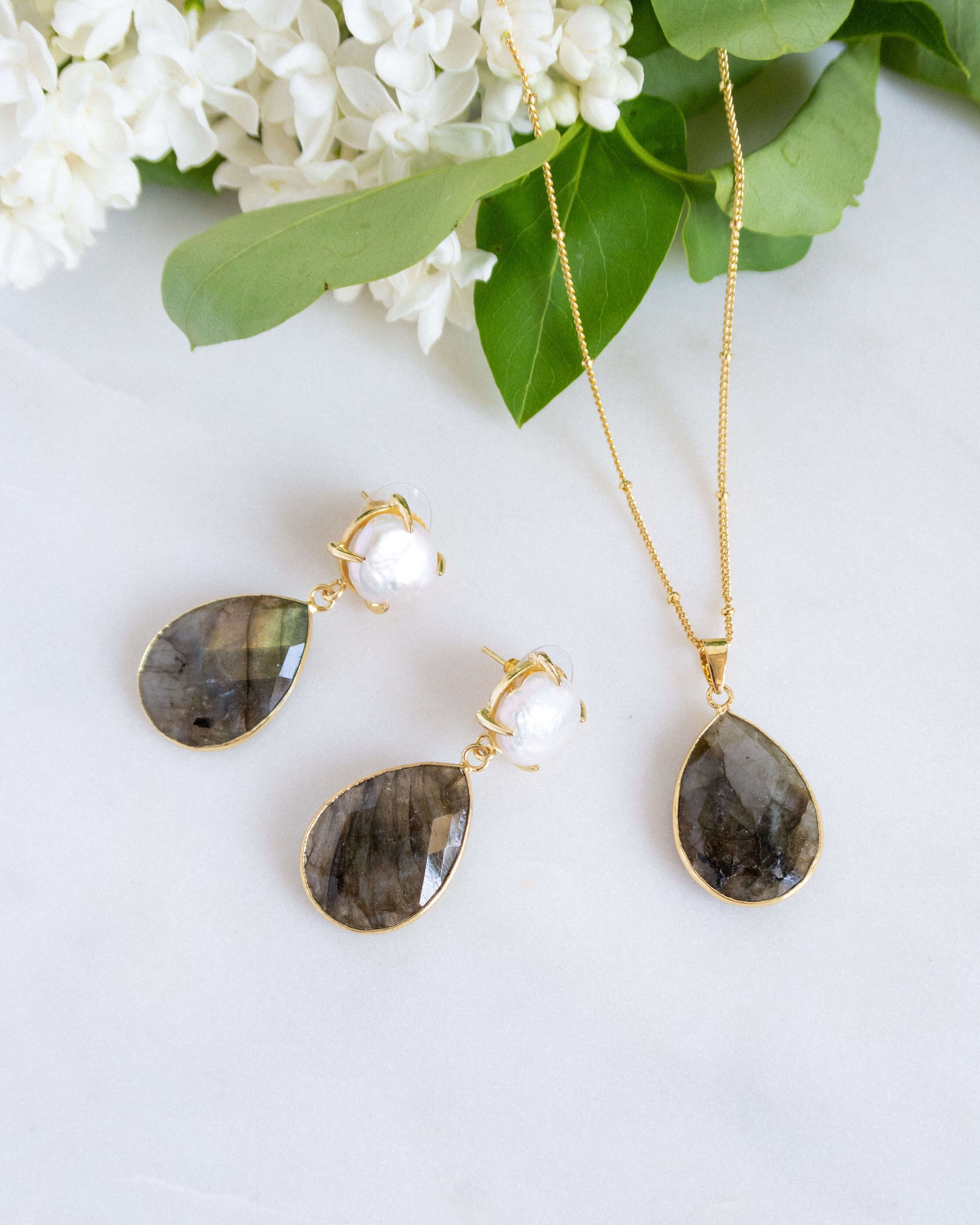 colier pandant labradorit love and stars jewels