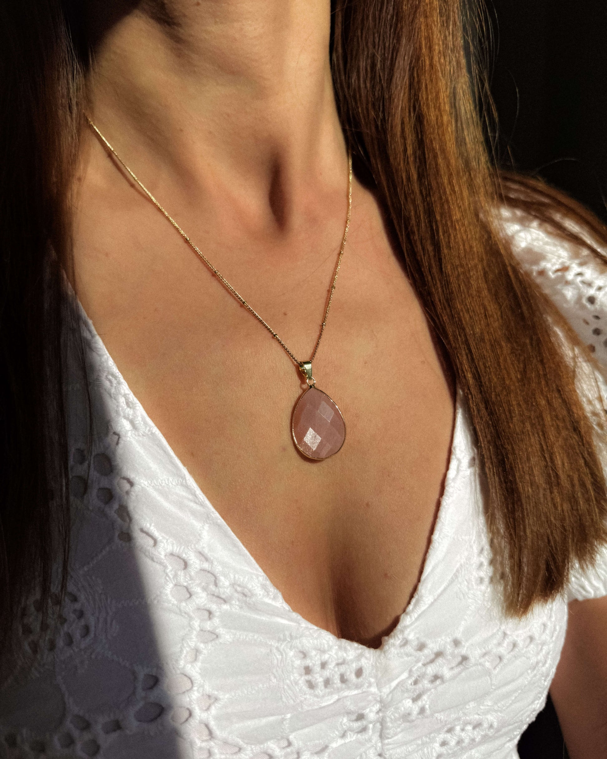 Colier pandant piatra soarelui Love and Stars Jewels