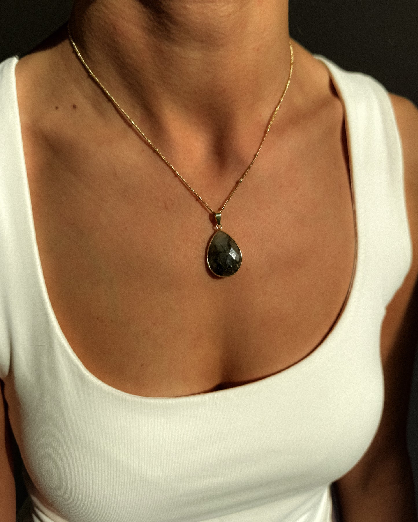 colier pandant labradorit love and stars jewels