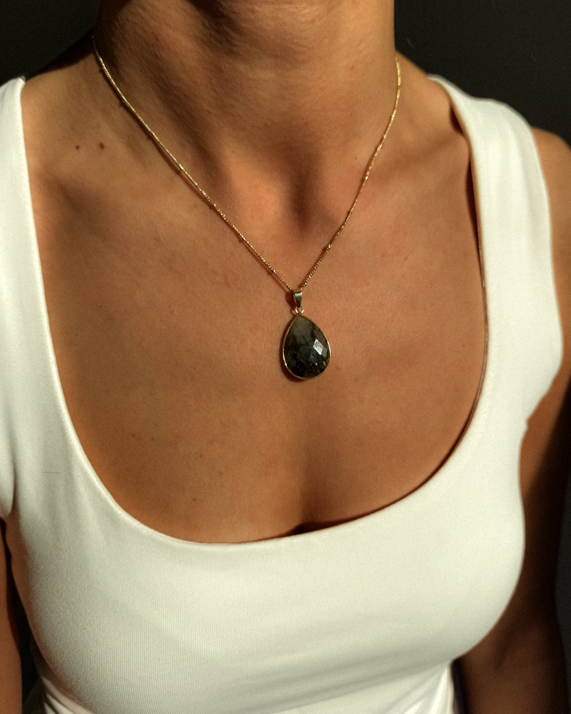 colier pandant labradorit love and stars jewels