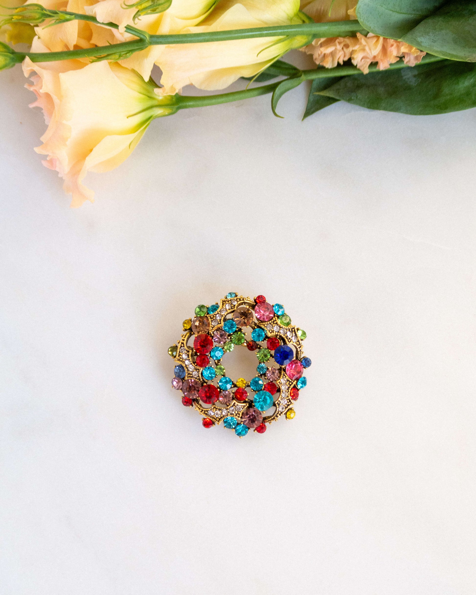 Brosa coronita cadou de craciun love and stars jewels