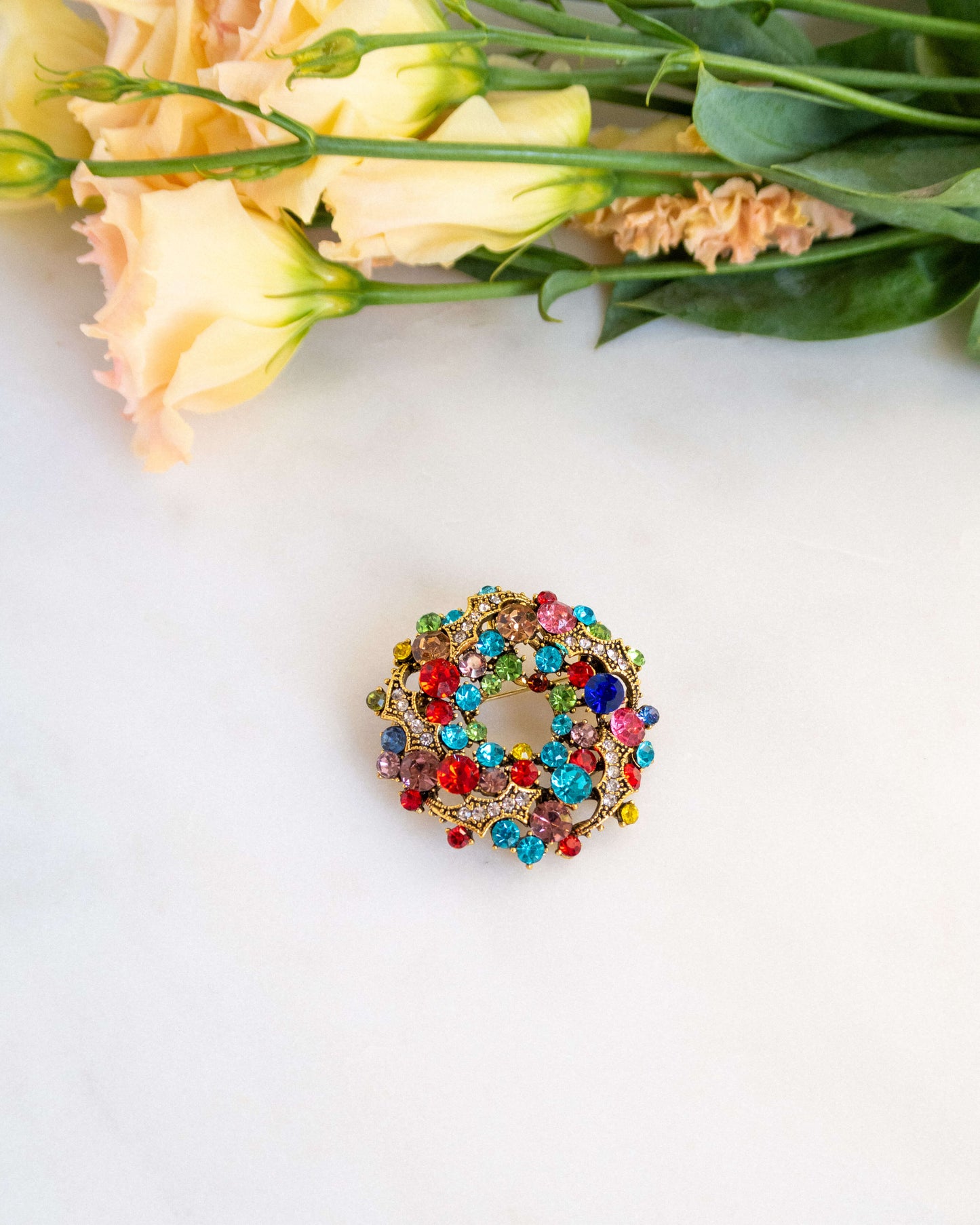 Brosa coronita cadou de craciun love and stars jewels