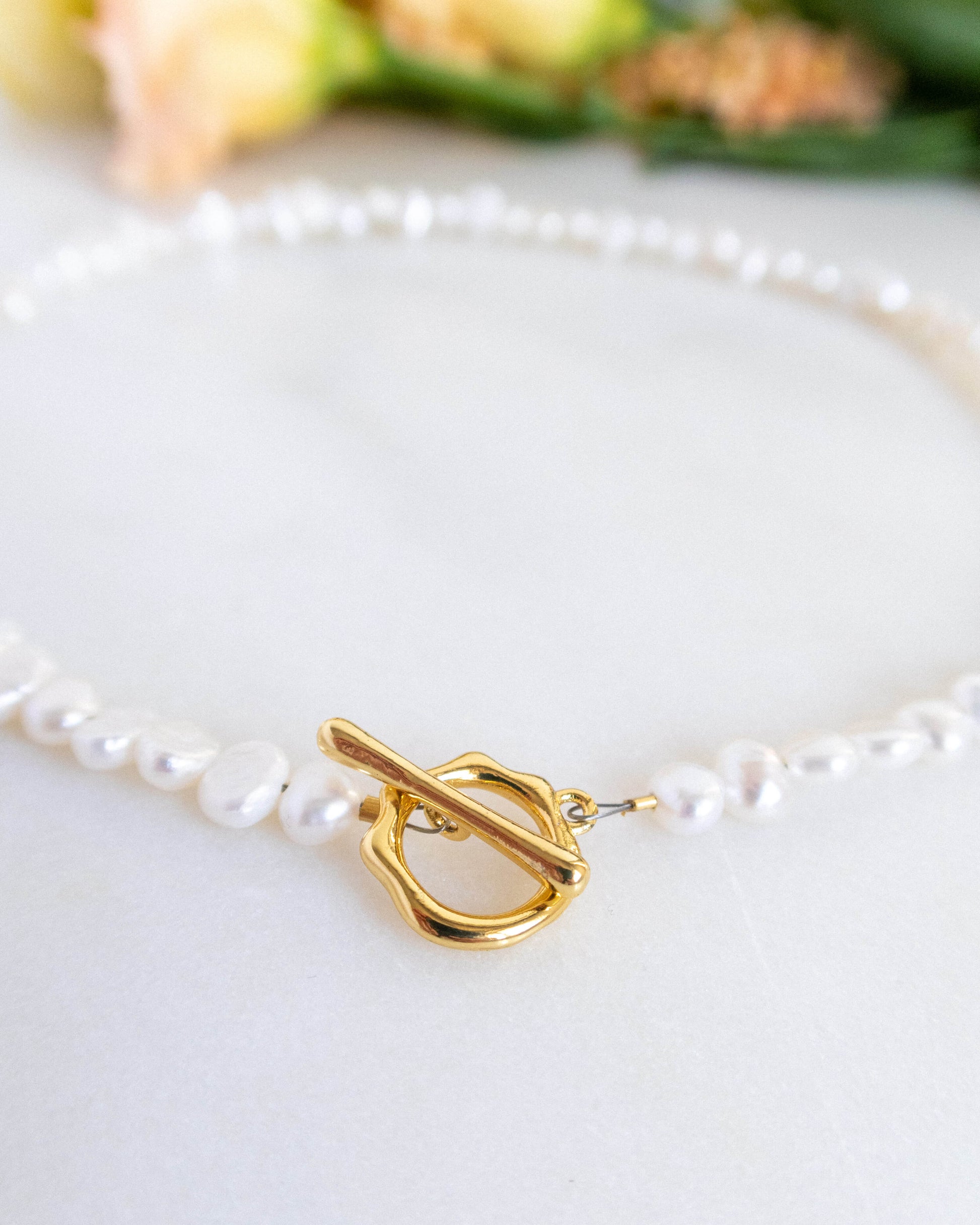 Colier la baza gâtului perle naturale Love and Stars Jewels