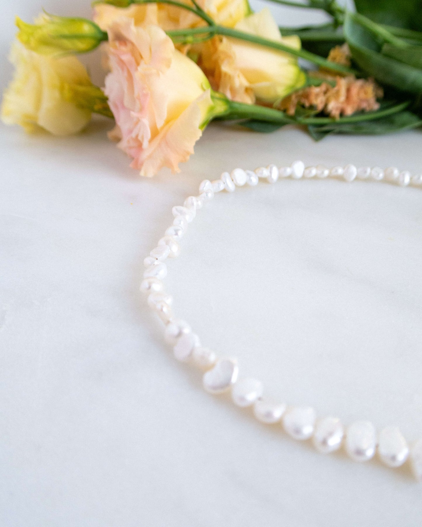 Colier la baza gâtului perle naturale Love and Stars Jewels