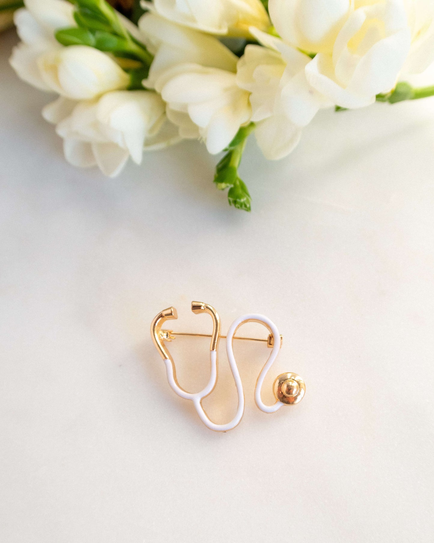 Brosa stetoscop cadou pentru doctor Love and Stars Jewels
