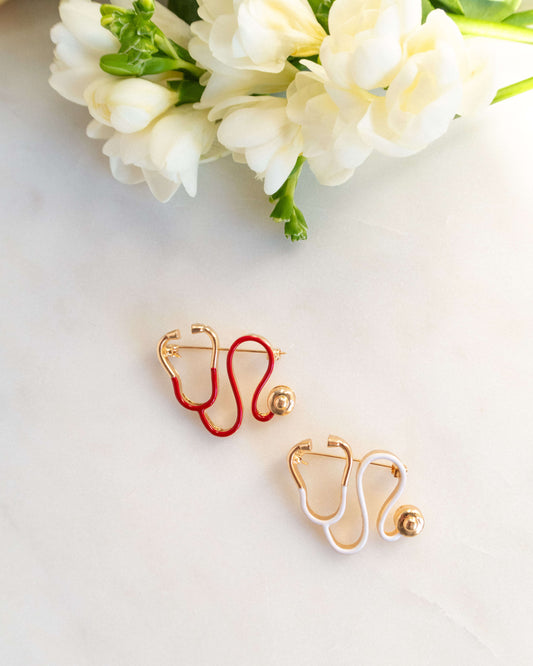 Brosa stetoscop cadou pentru doctor Love and Stars Jewels