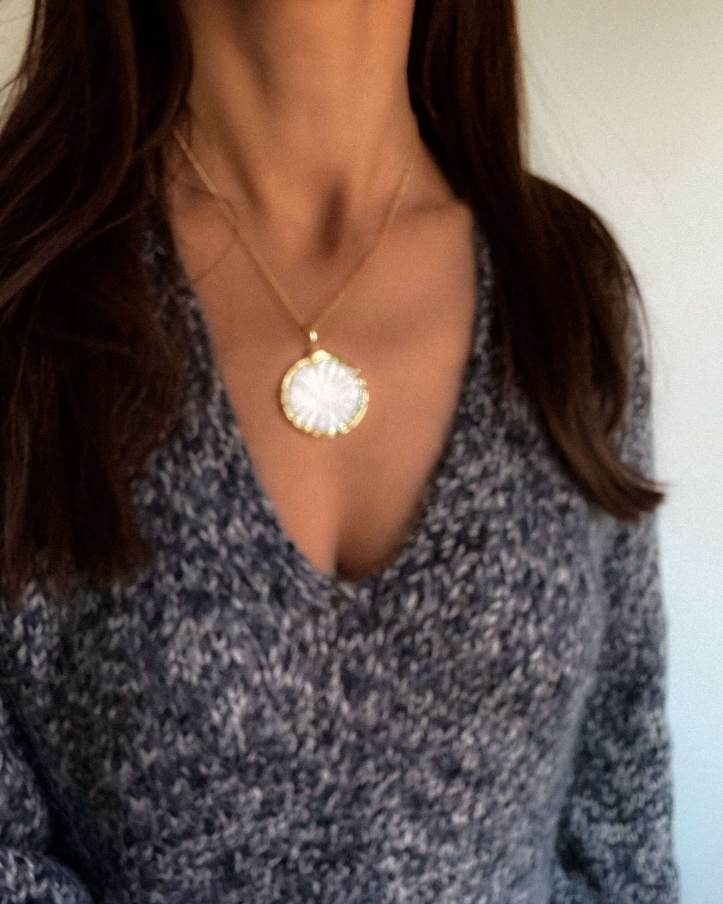 Colier pandant sidef de scoică love and stars jewels