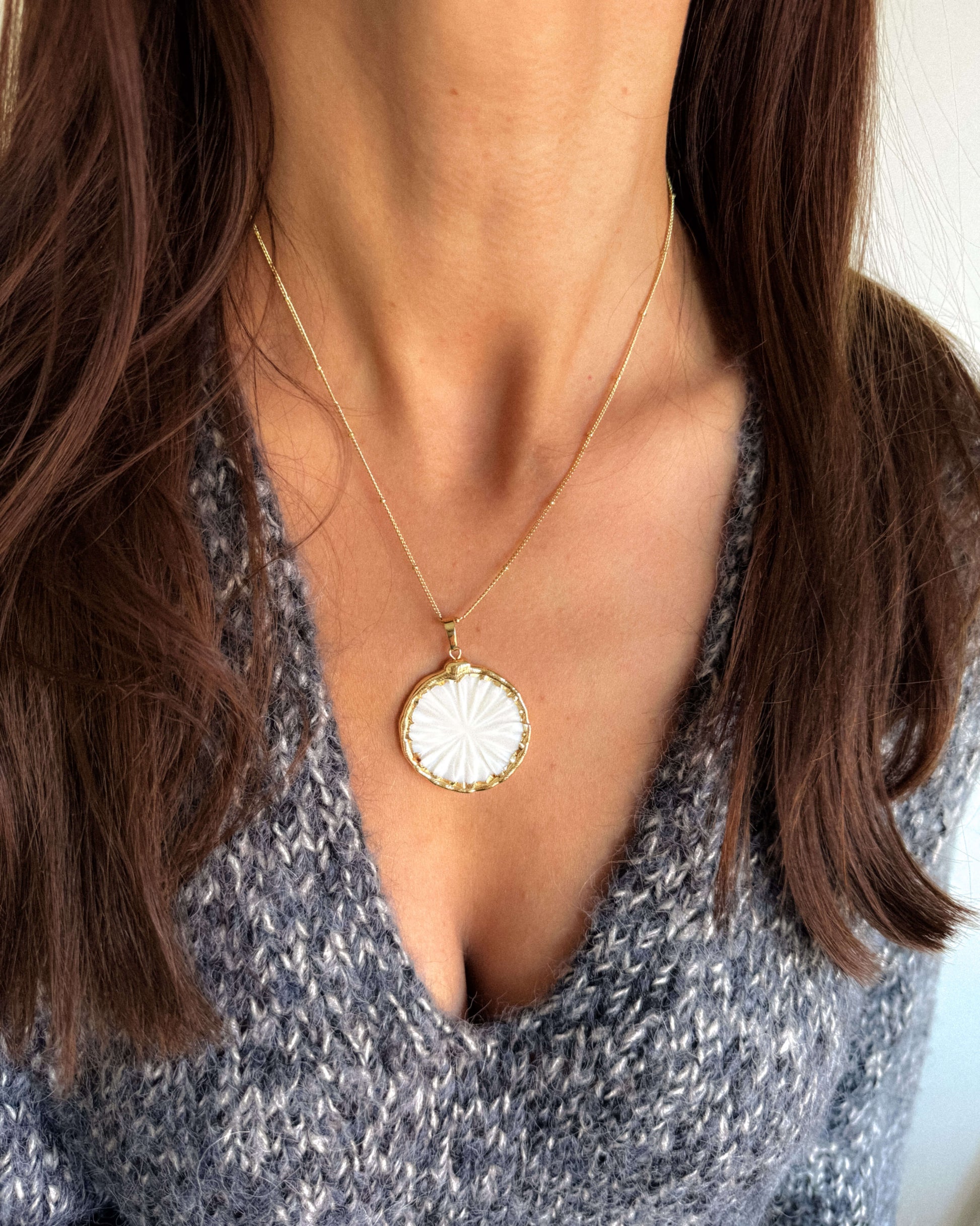 Colier pandant sidef de scoică love and stars jewels