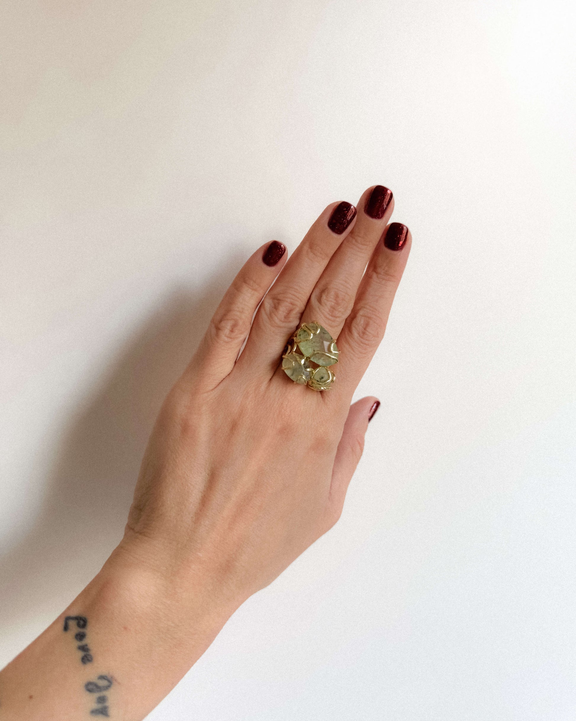 inel reglabil prehnit love and stars jewels