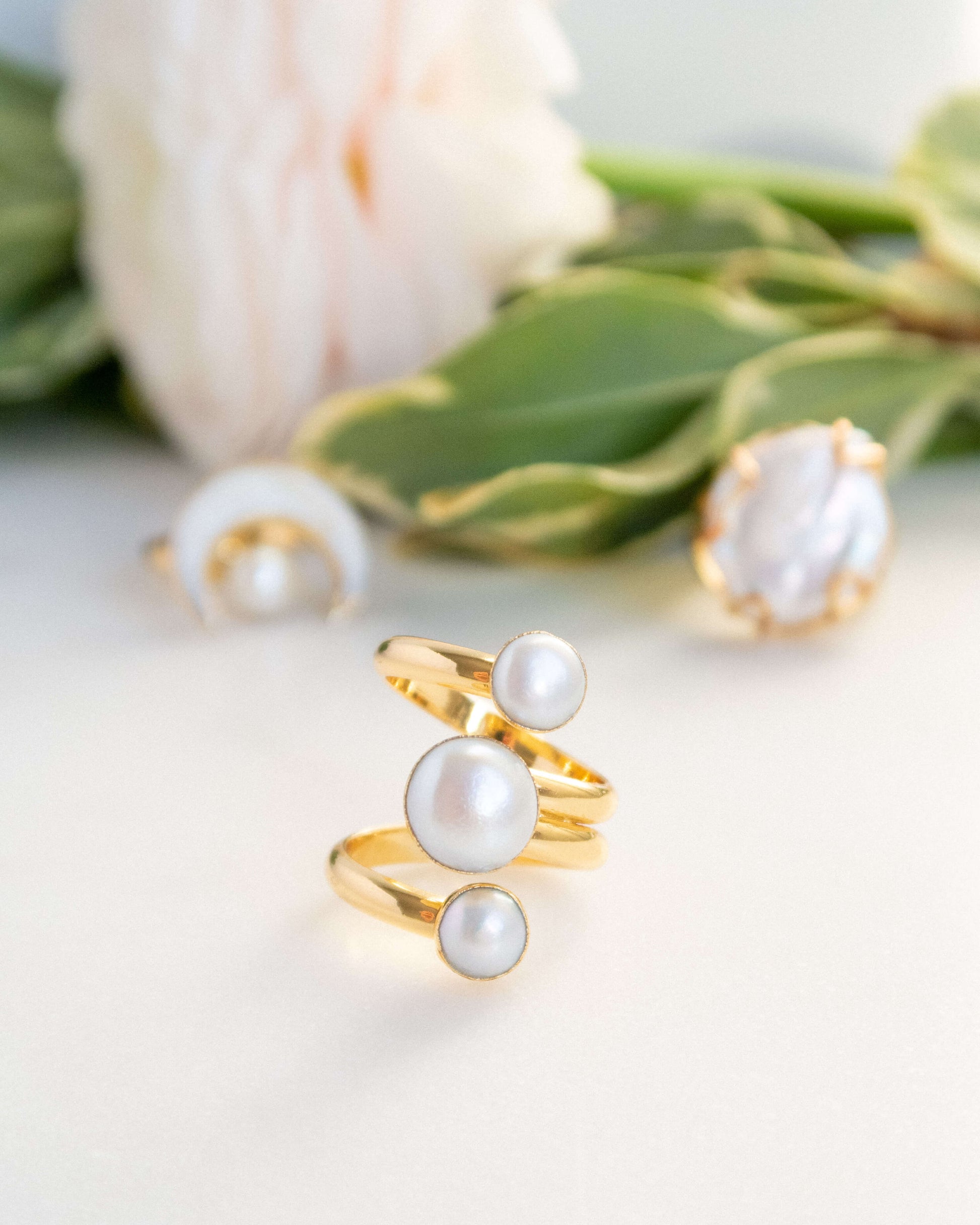 inel reglabil perle naturale love and stars jewels