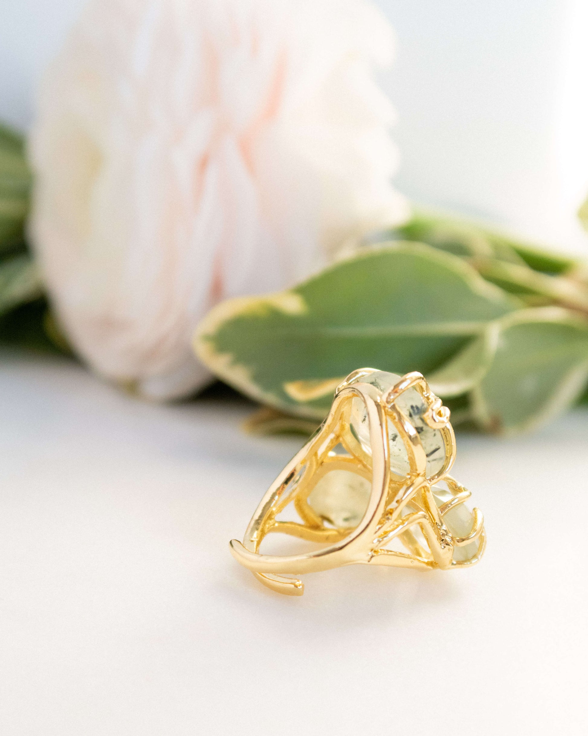 inel reglabil prehnit love and stars jewels