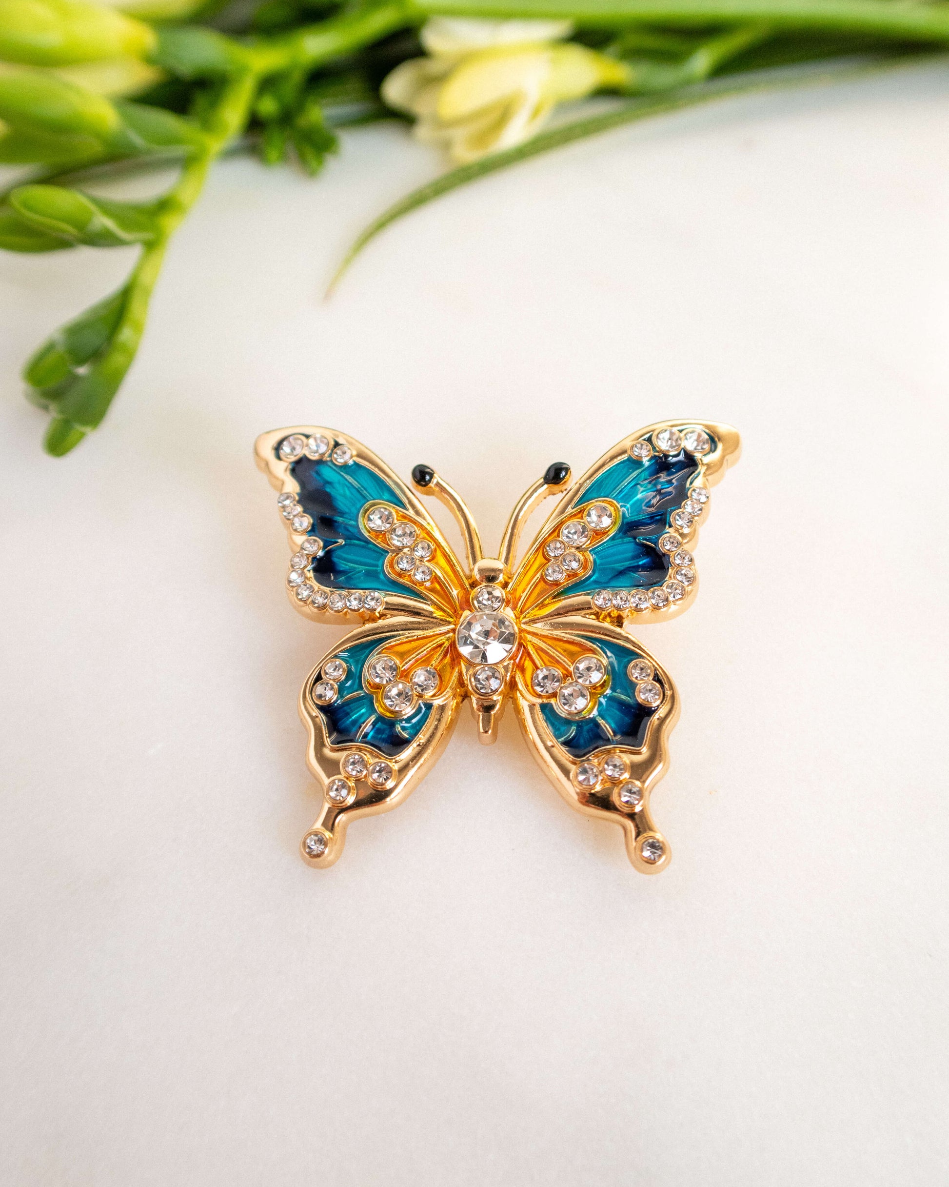 Broșă fluture albastru love and stars jewels