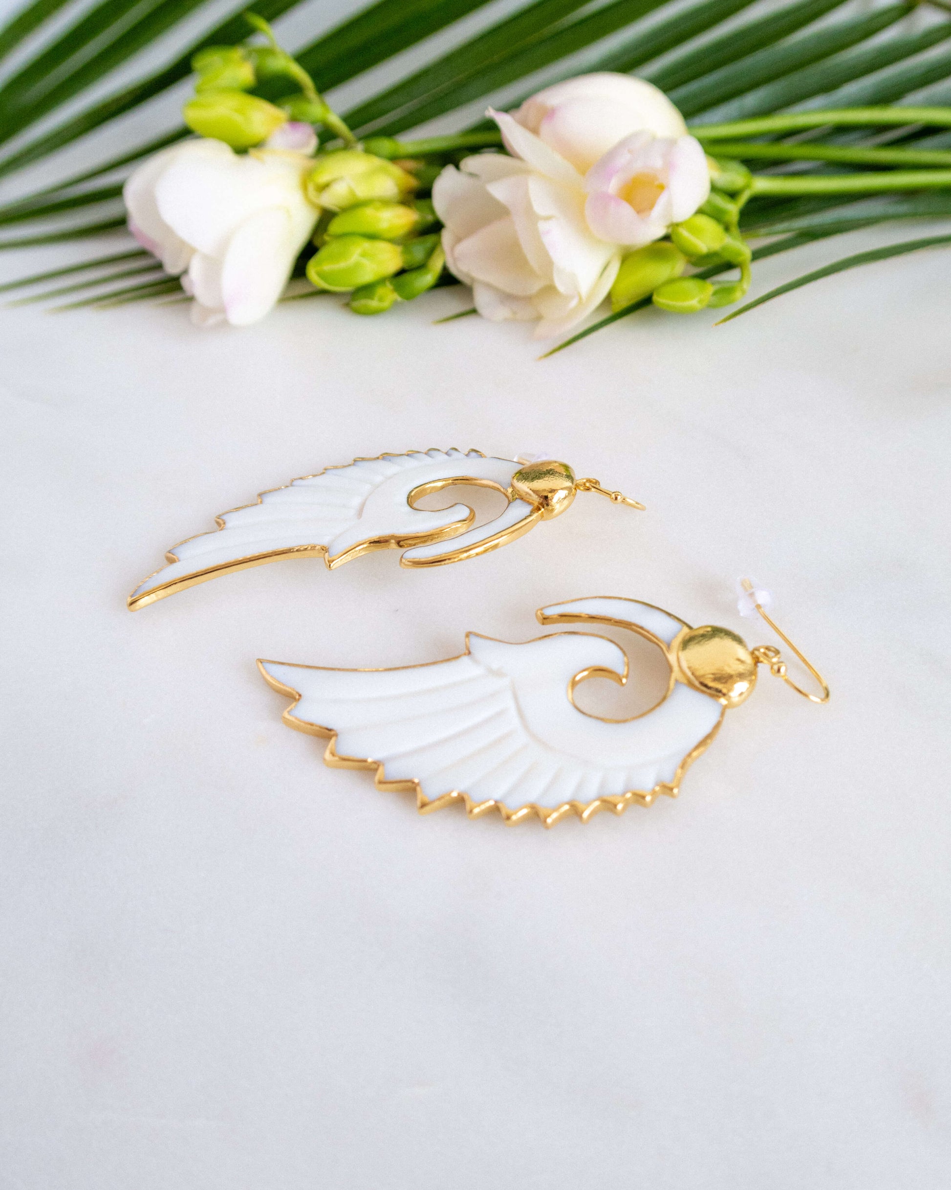 cercei foarte usori aripi sidef love and stars jewels