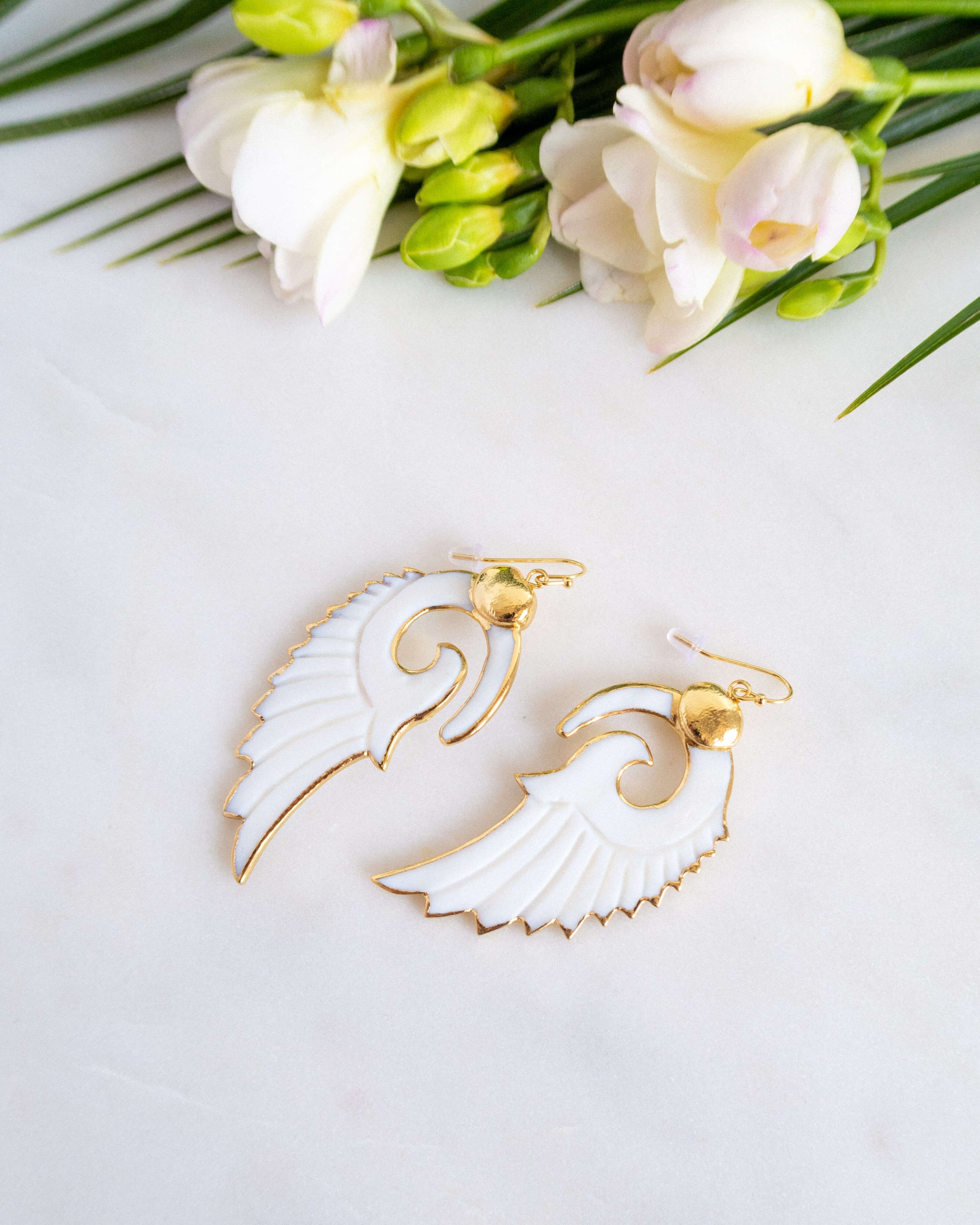 cercei foarte usori aripi sidef love and stars jewels