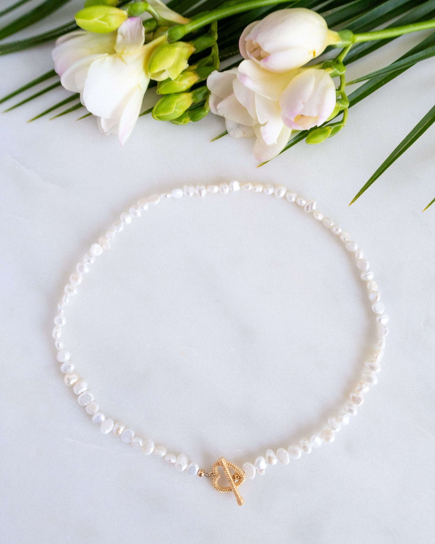 Colier la baza gatului din perle naturale love and stars jewels