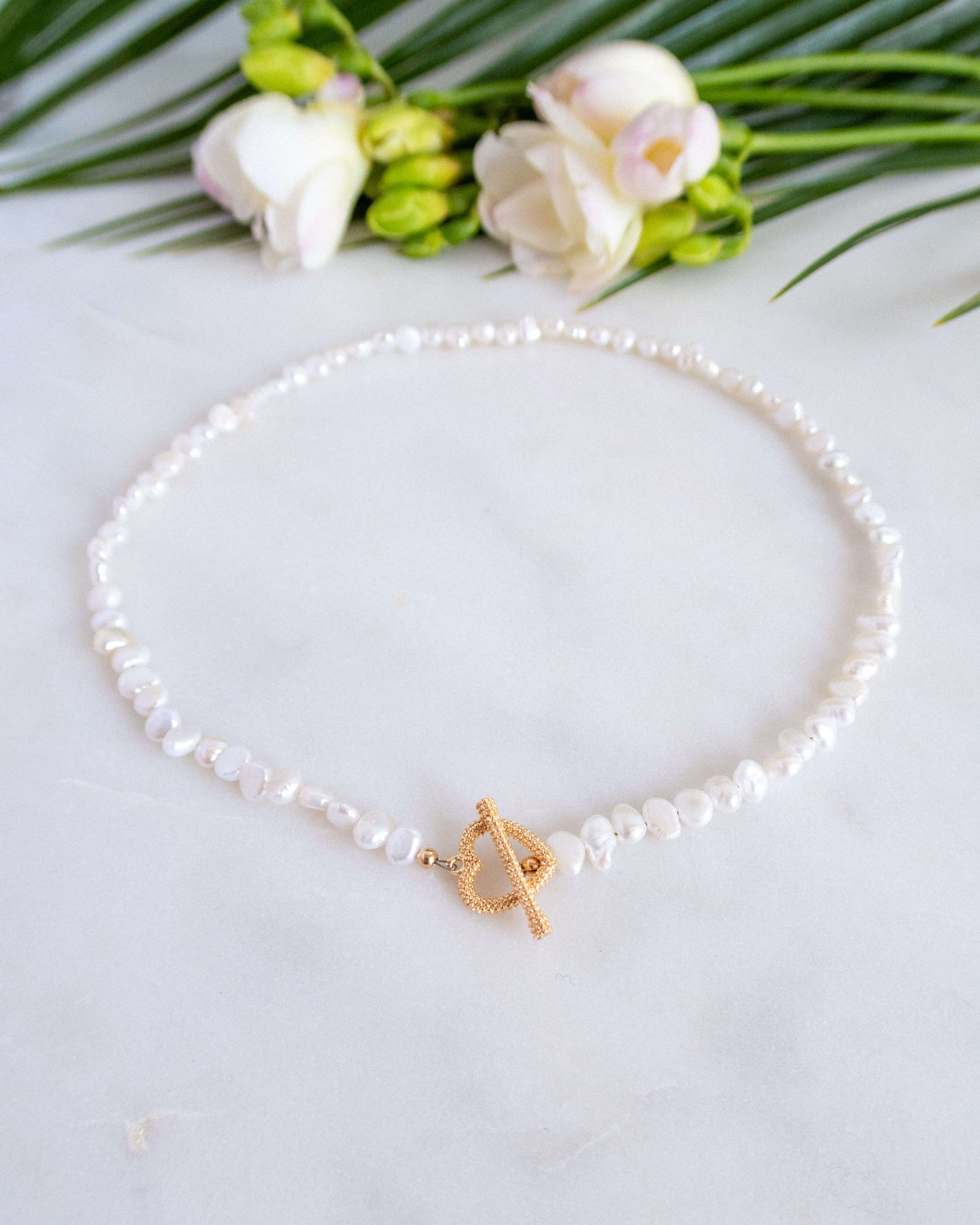 Colier la baza gatului din perle naturale love and stars jewels