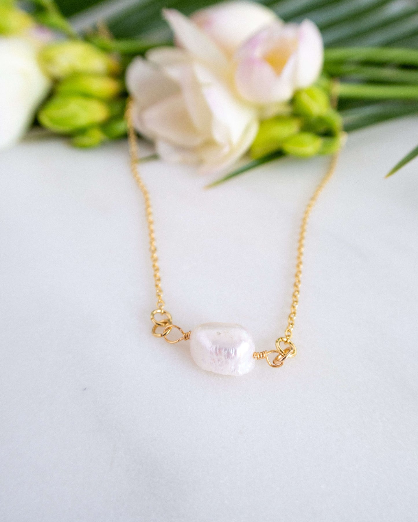 Colier lung perla naturala love and stars jewels