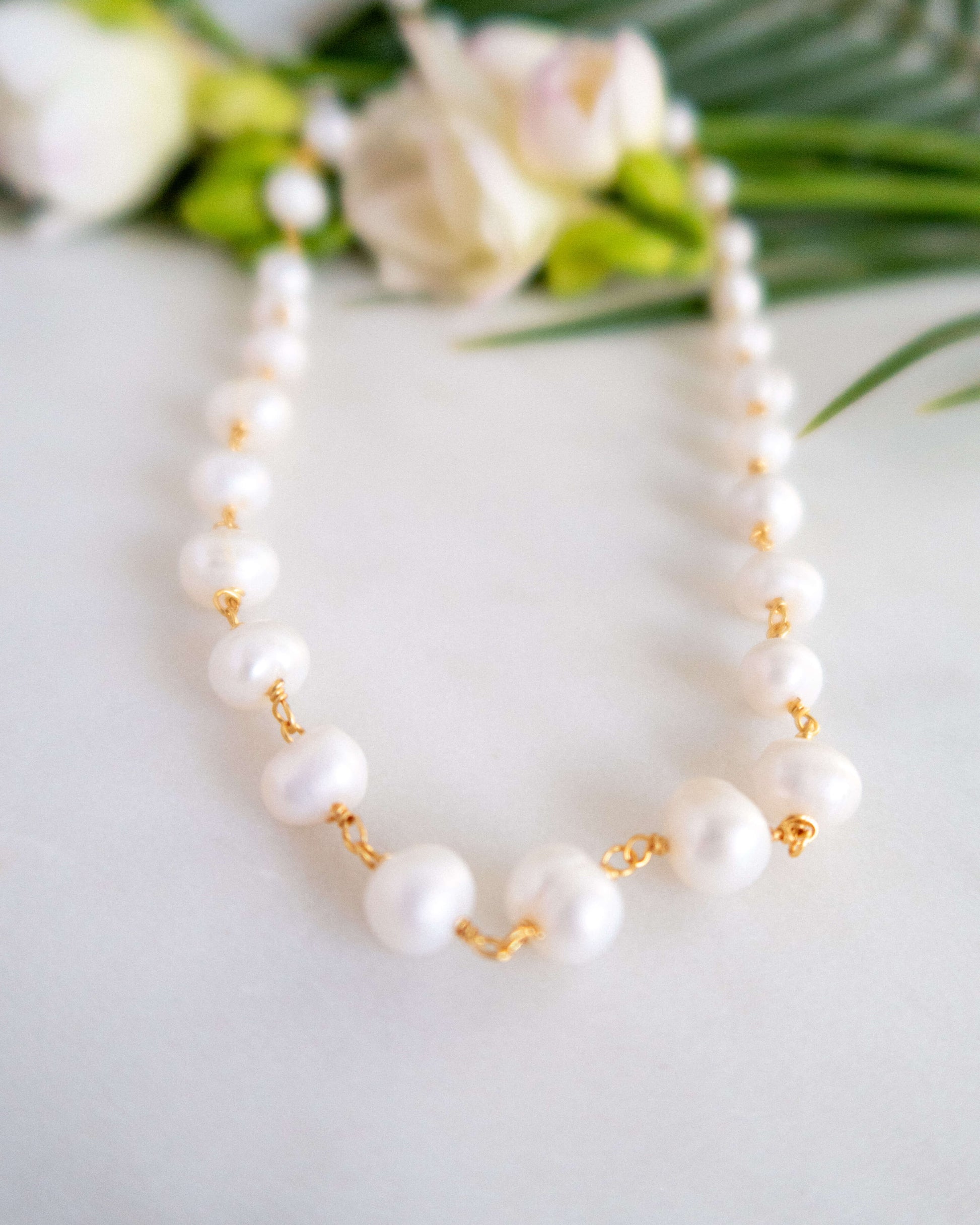Colier lung din lanț cu perle naturale de cultură love and stars jewels