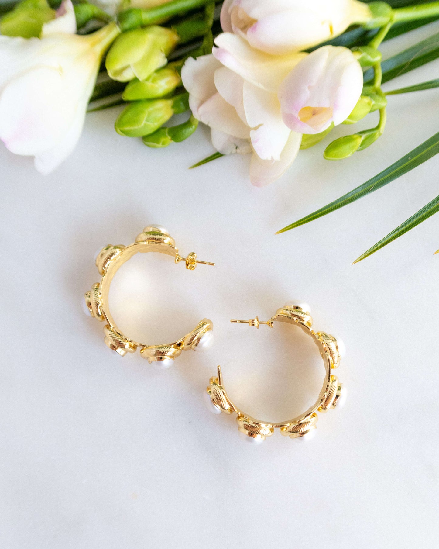 Cercei rotunzi perle naturale Love and Stars Jewels