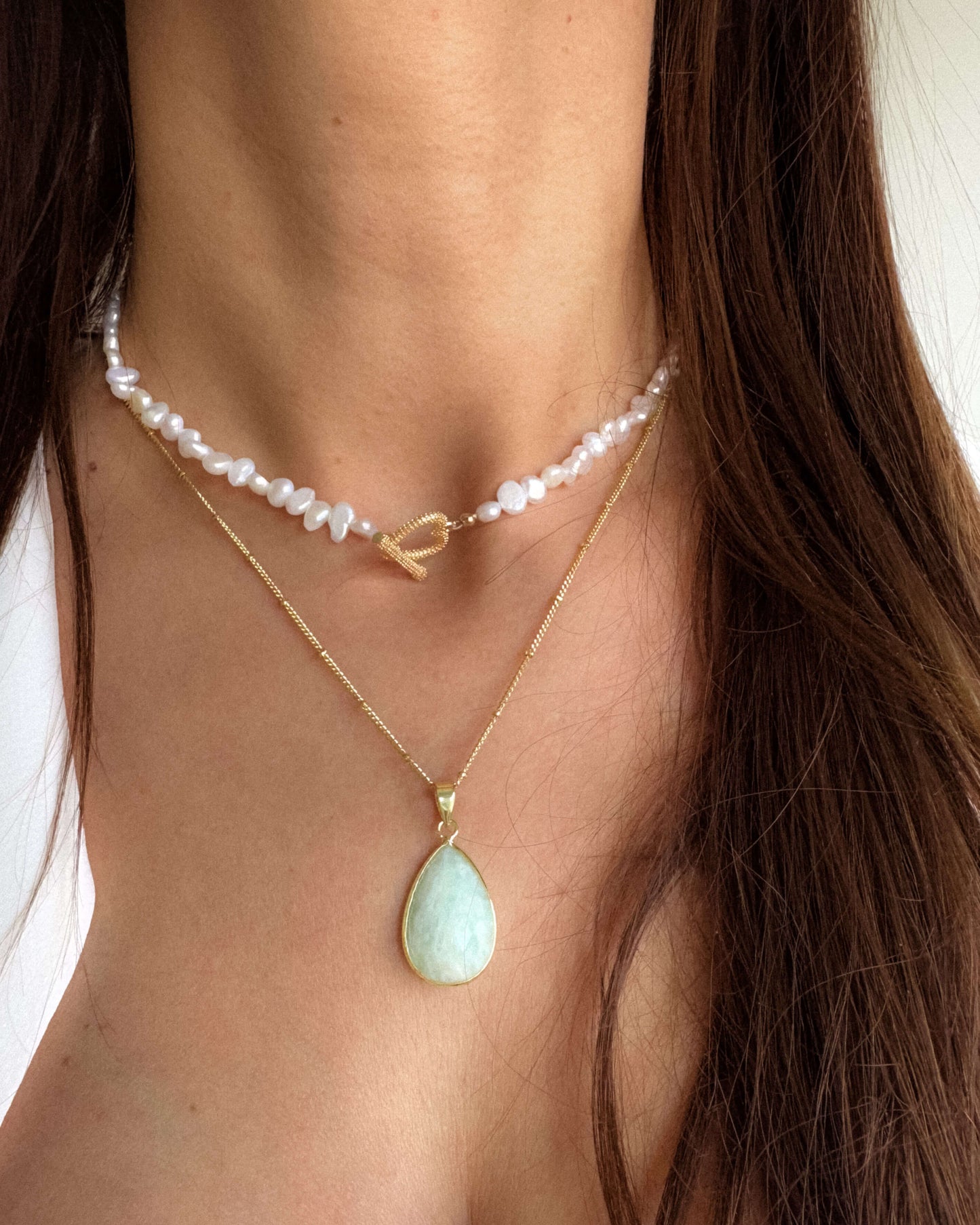 Colier la baza gatului din perle naturale love and stars jewels