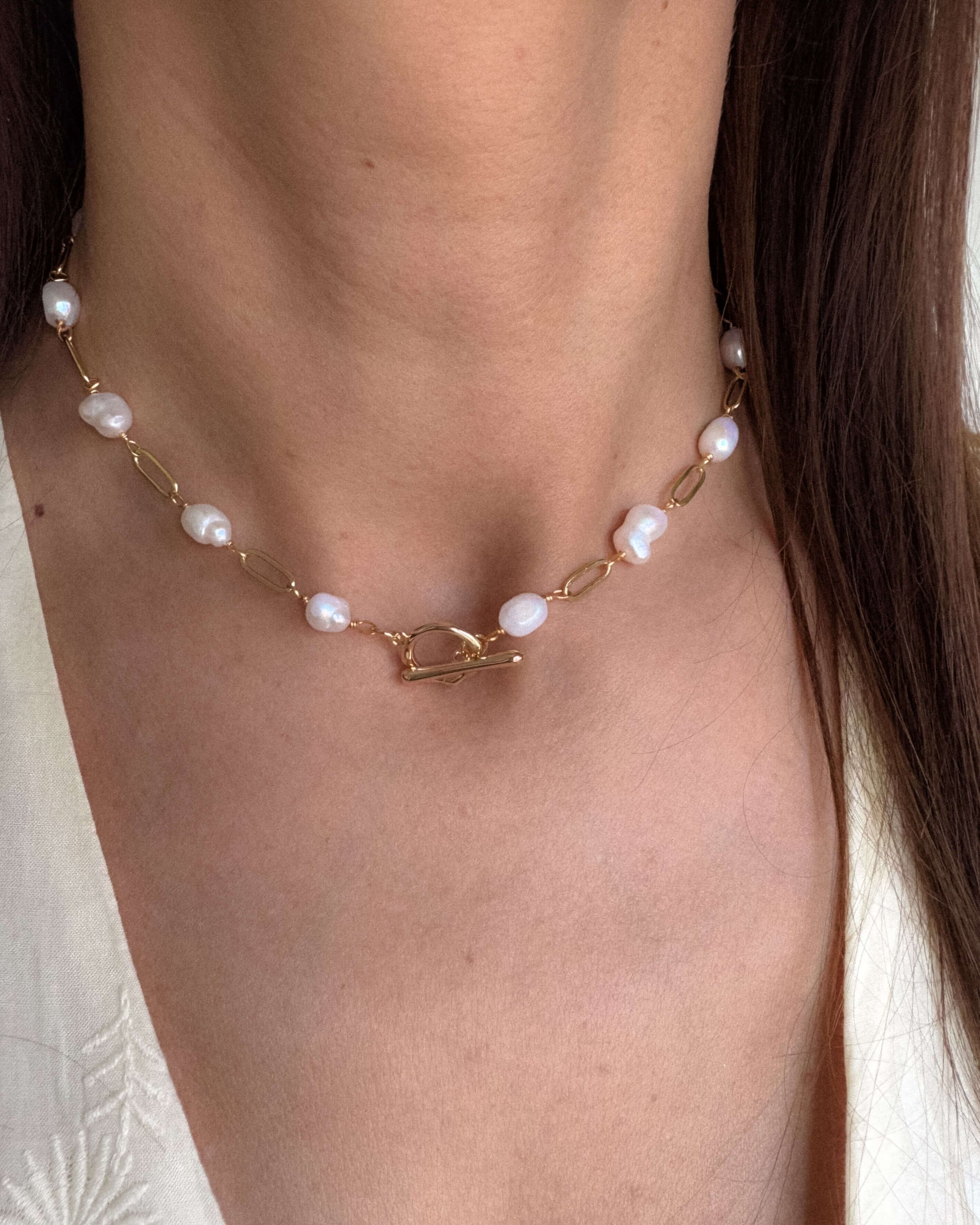 colier lant cu perle naturale love and stars jewels