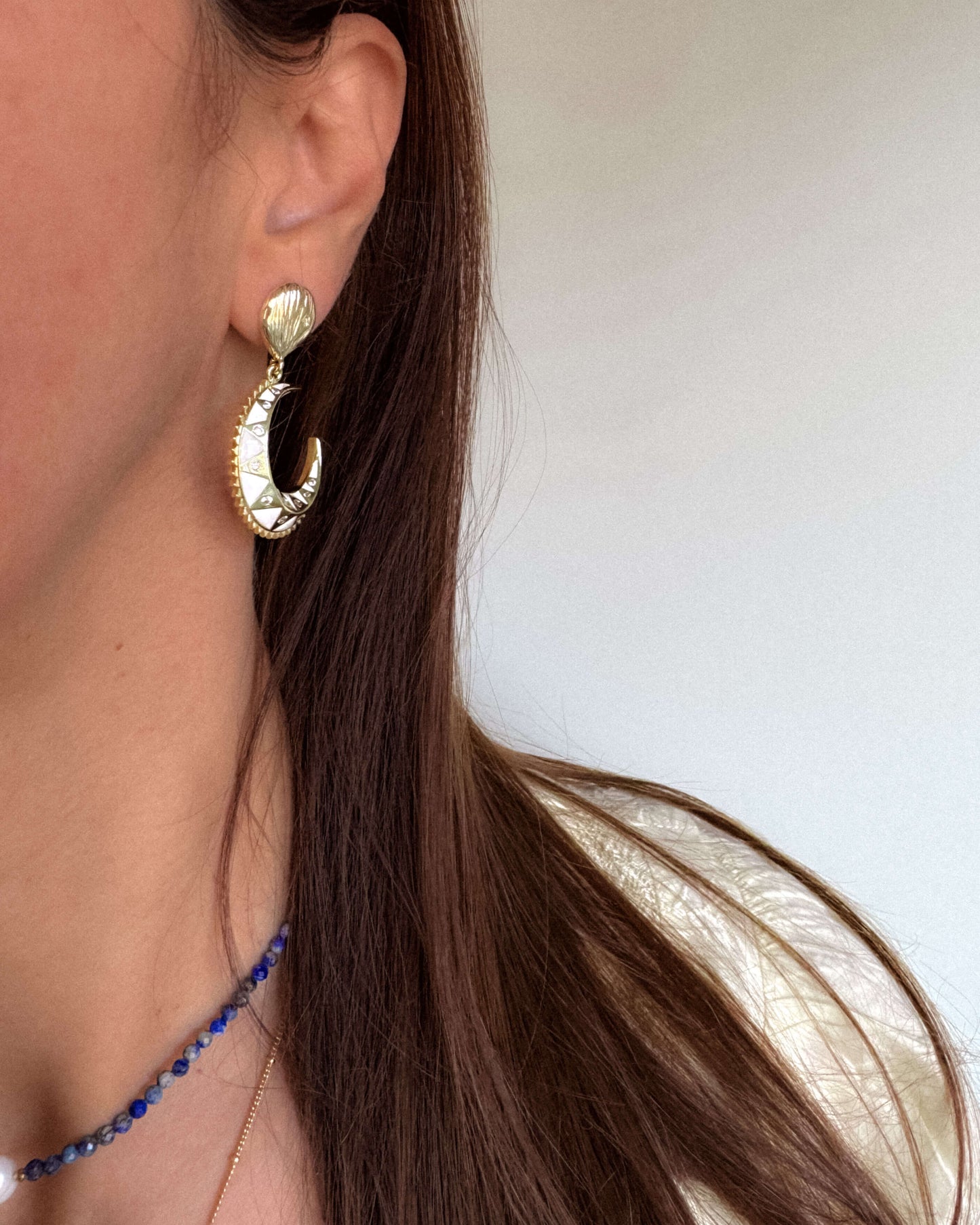 cercei usori semiluna zirconii cadou pentru iubita love and stars jewels