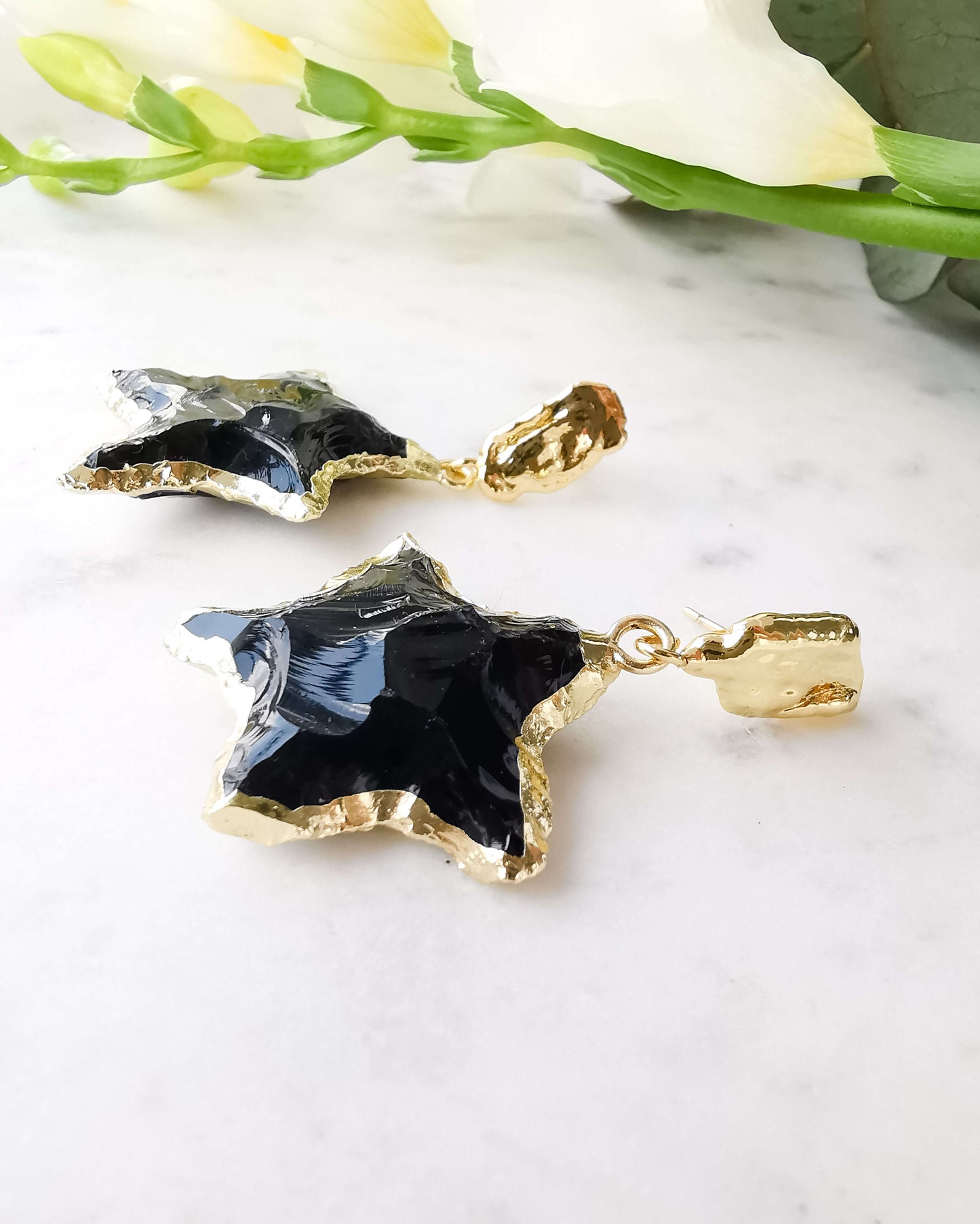 Cercei cu stele din onix love and stars jewels