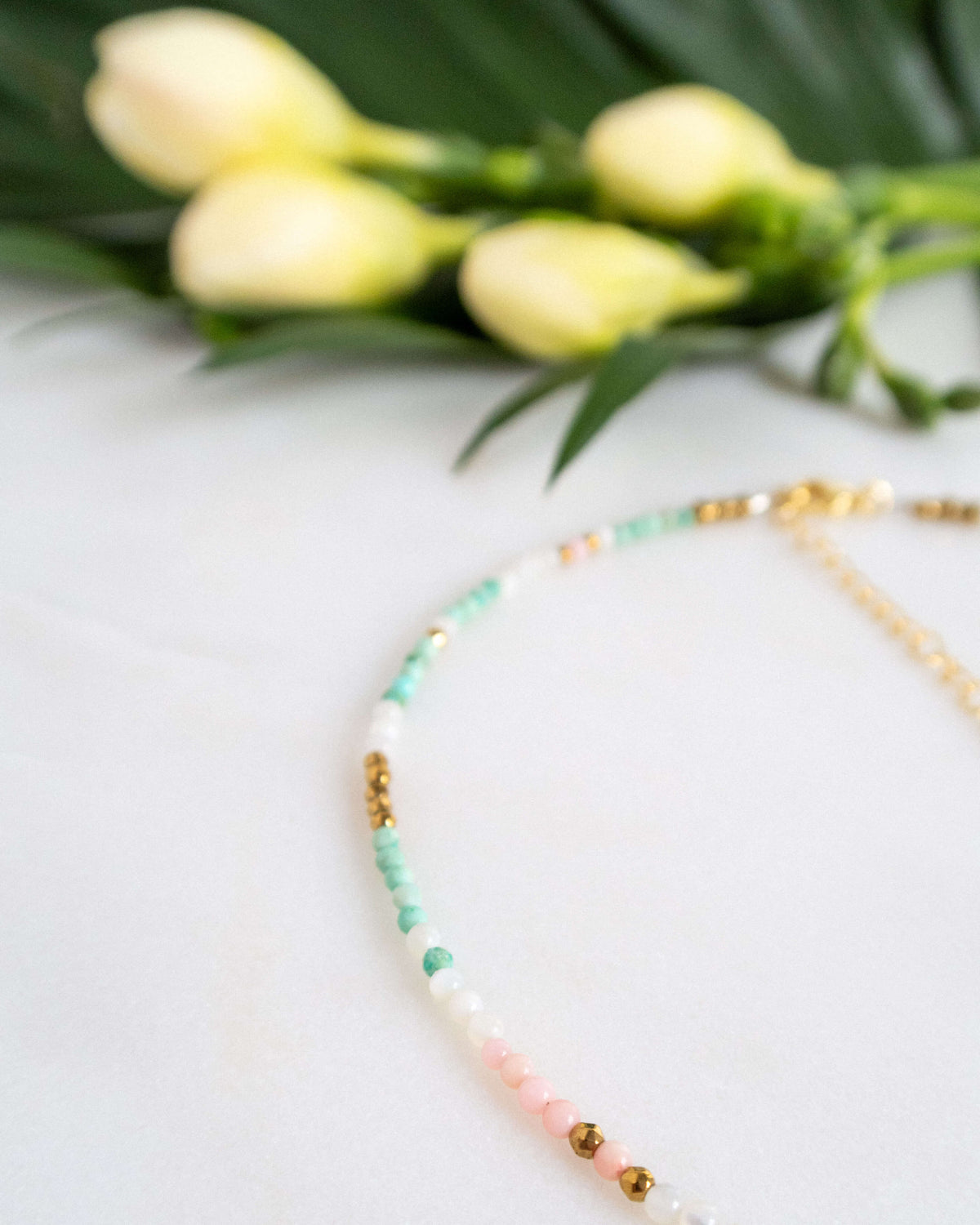 Colier turcoaz coral roz perla love and stars jewels